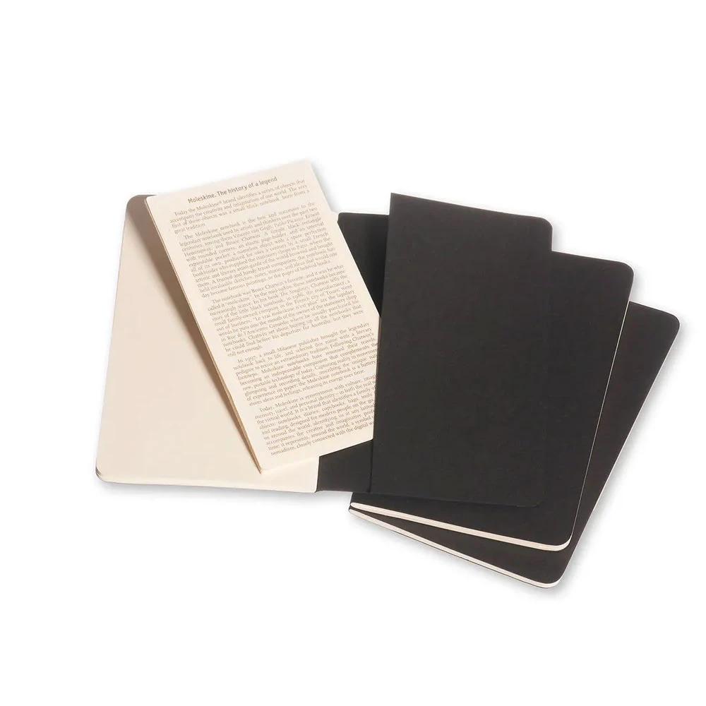 Moleskine Cahiers Journals Çizgili Defter 9x14 64 Sayfa Black 3'lü Set