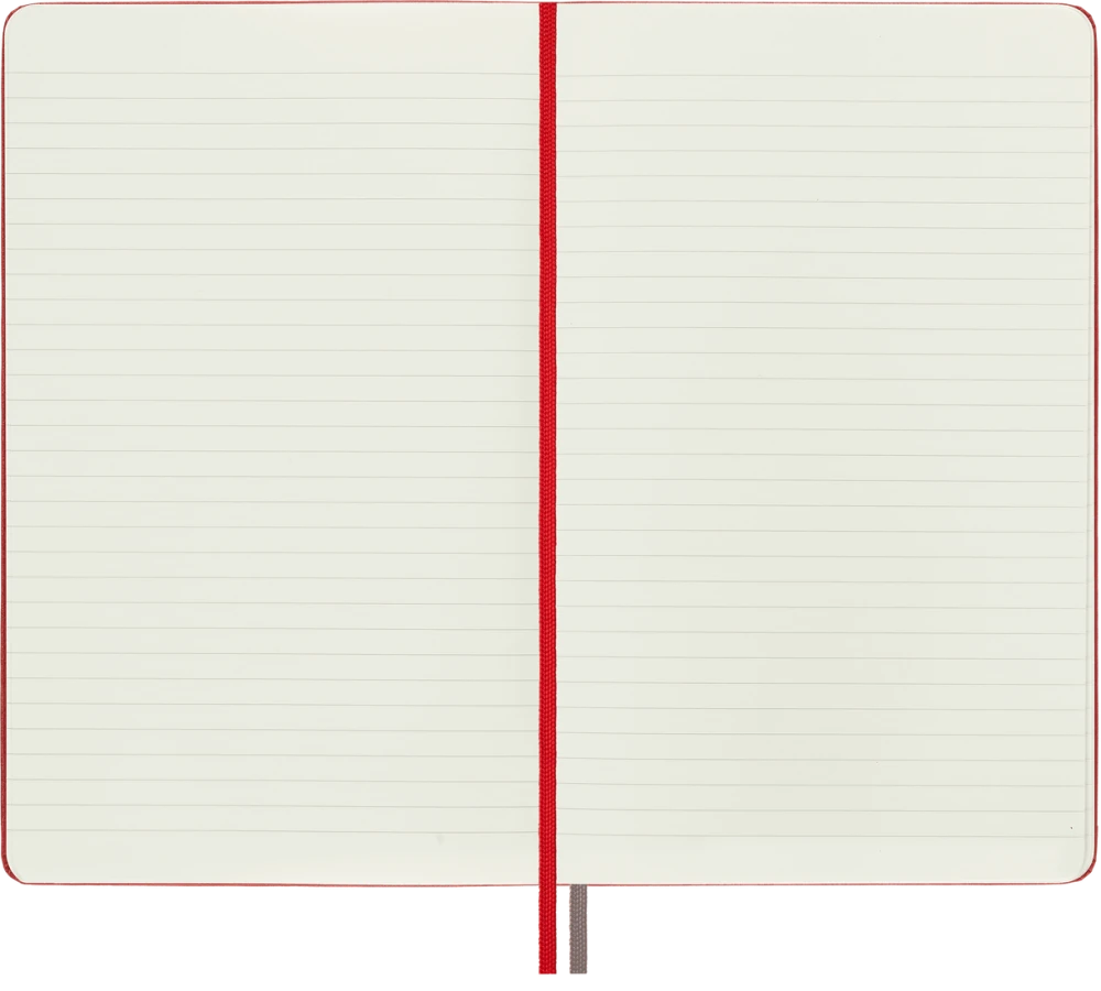 Moleskine Classic Sert Kapak Çizgili Defter 13x21 400 Sayfa Red