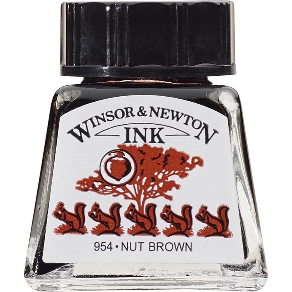 Winsor & Newton Çizim Mürekkebi 14ml Nut Brown