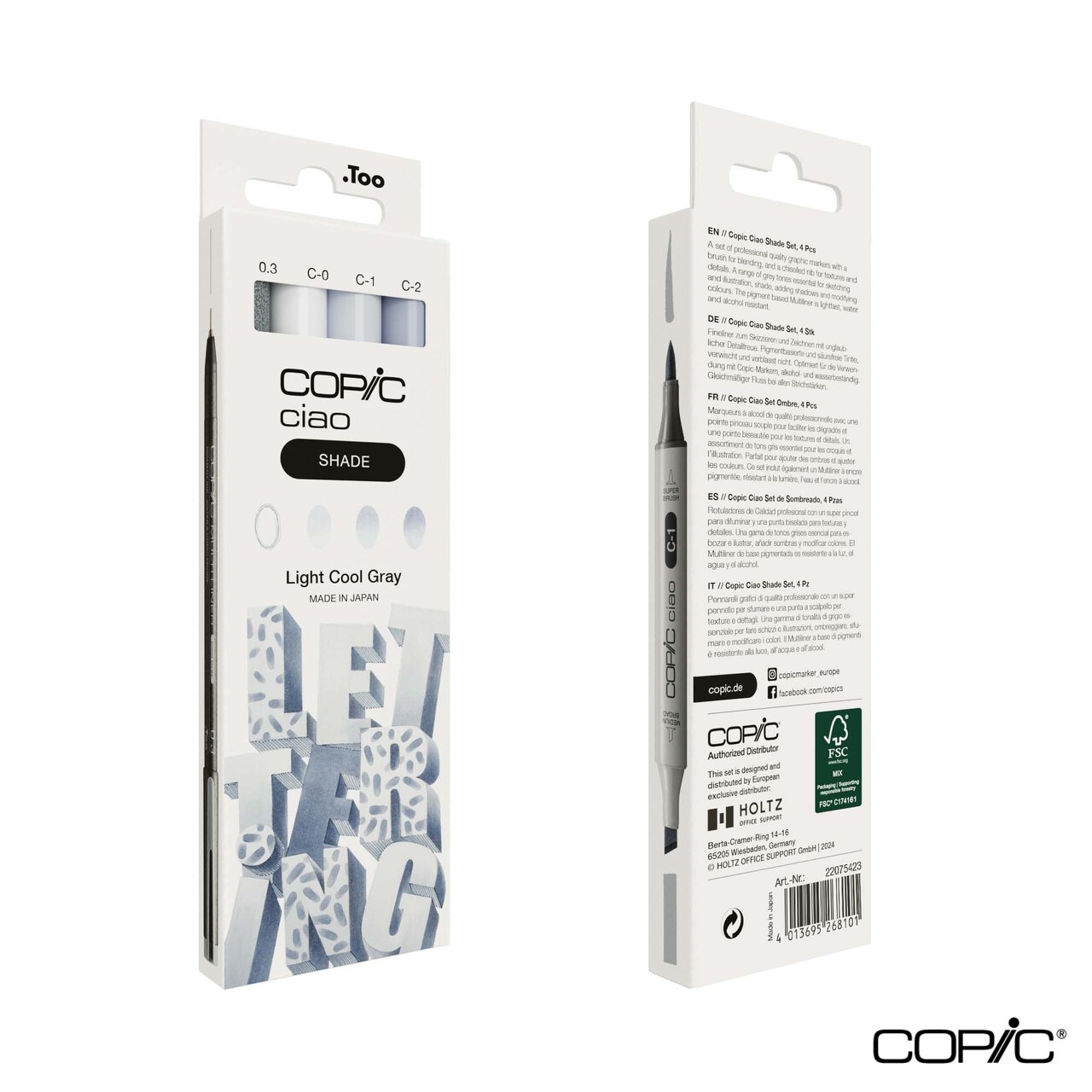 Copic Ciao Shade Set 4'lü Light Cool Gray