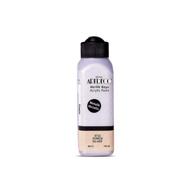 Artdeco Metalik Akrilik Boya 140 ml 3722 Gümüş