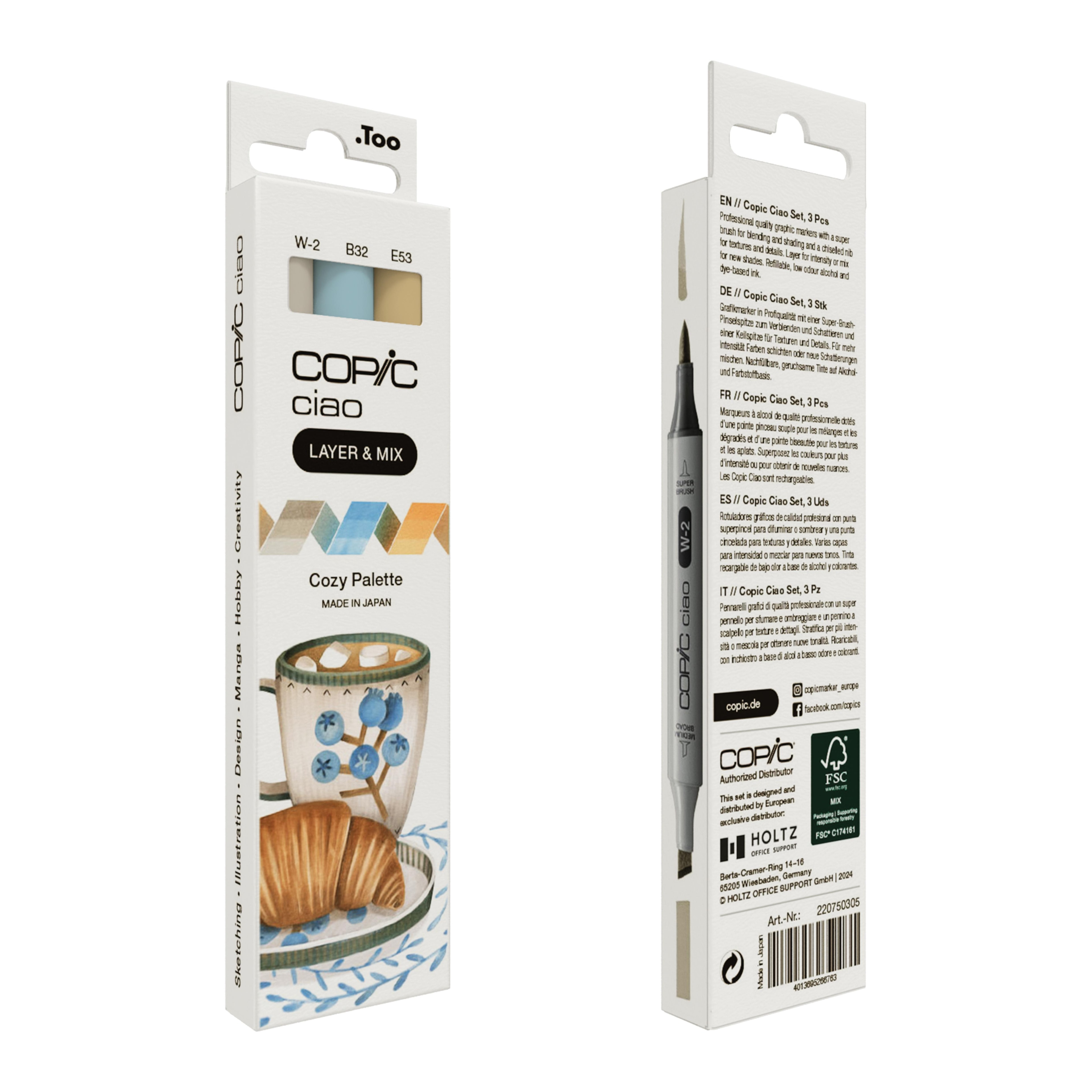 Copic Ciao 3'lü Layer Mix Set Cozy Palette