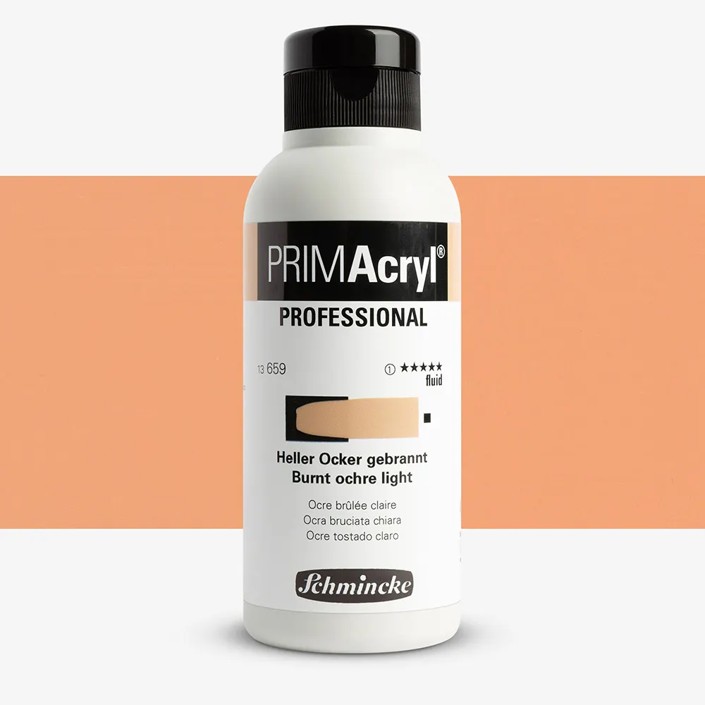 Schmincke Primacryl Artist Akrilik Boya 250 ml Seri 1 659 Burnt Ochre Light Fluid