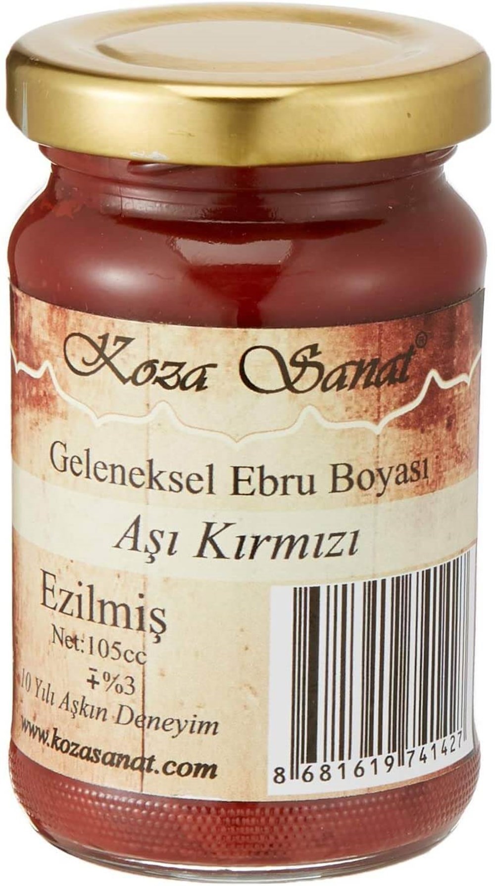 Koza Ezilmiş Ebru Boyası 105 ml Aşı Kırmızı