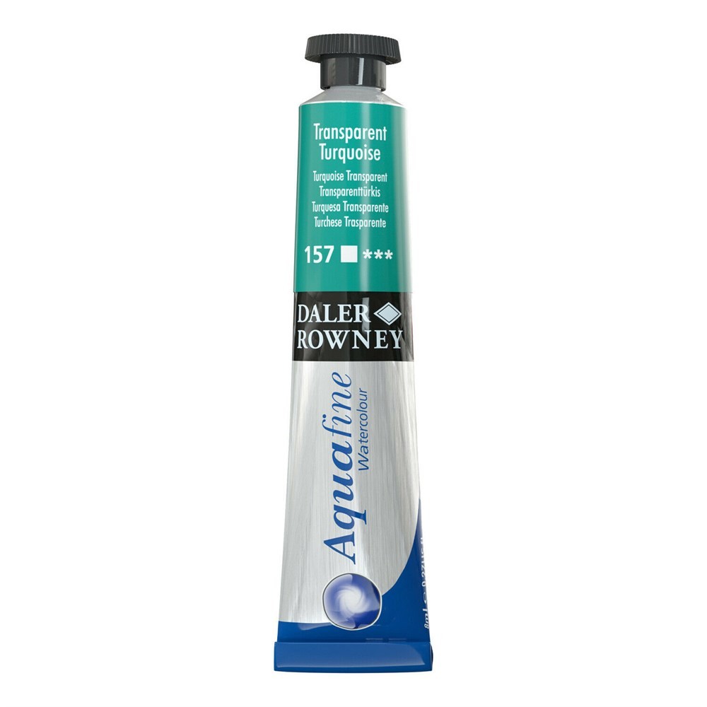 Daler Rowney Aquafine Watercolour 8ml Tube 157 Transparent Turquoise