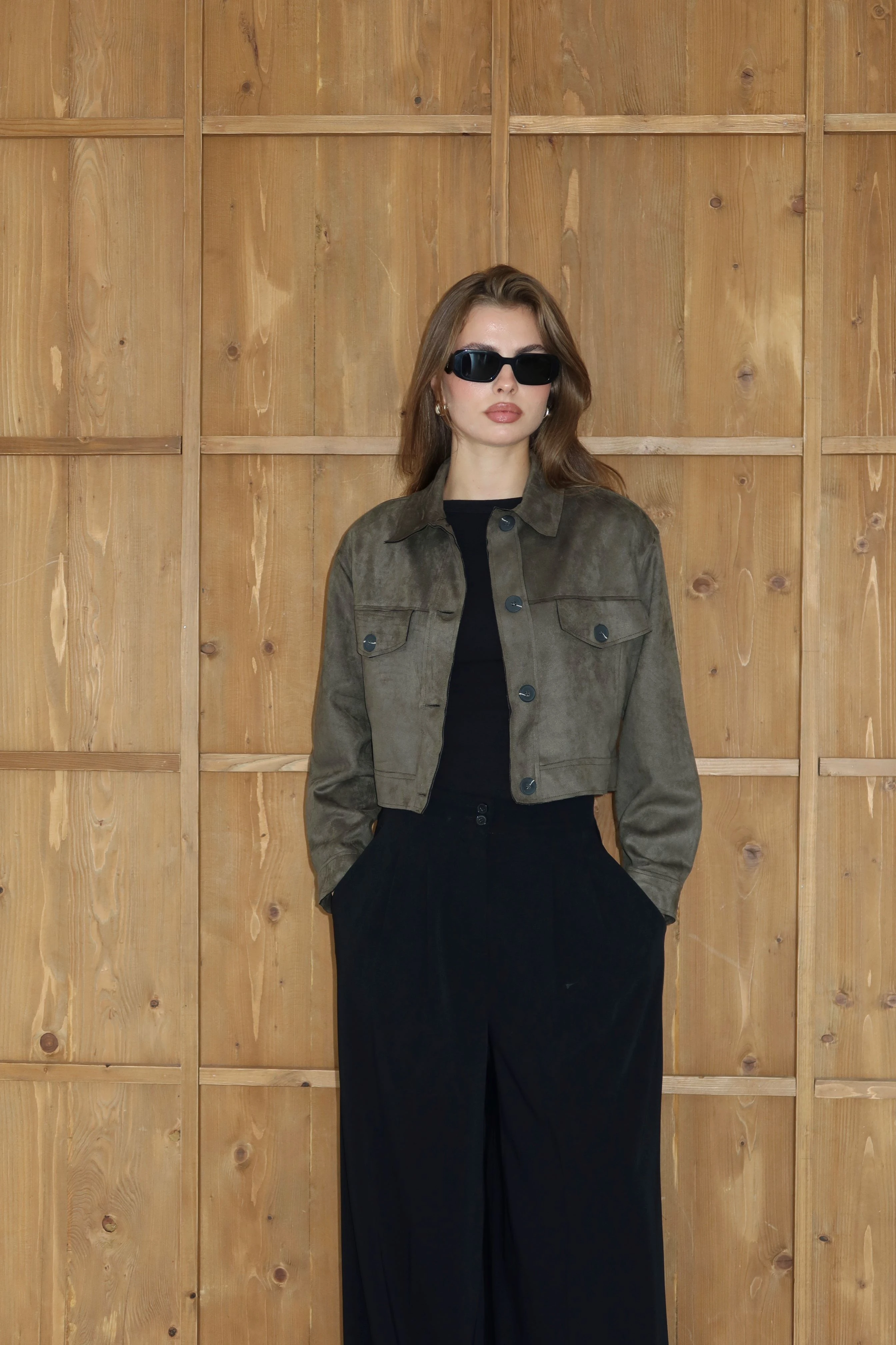 Kadın Süet Kısa Premium Ceket