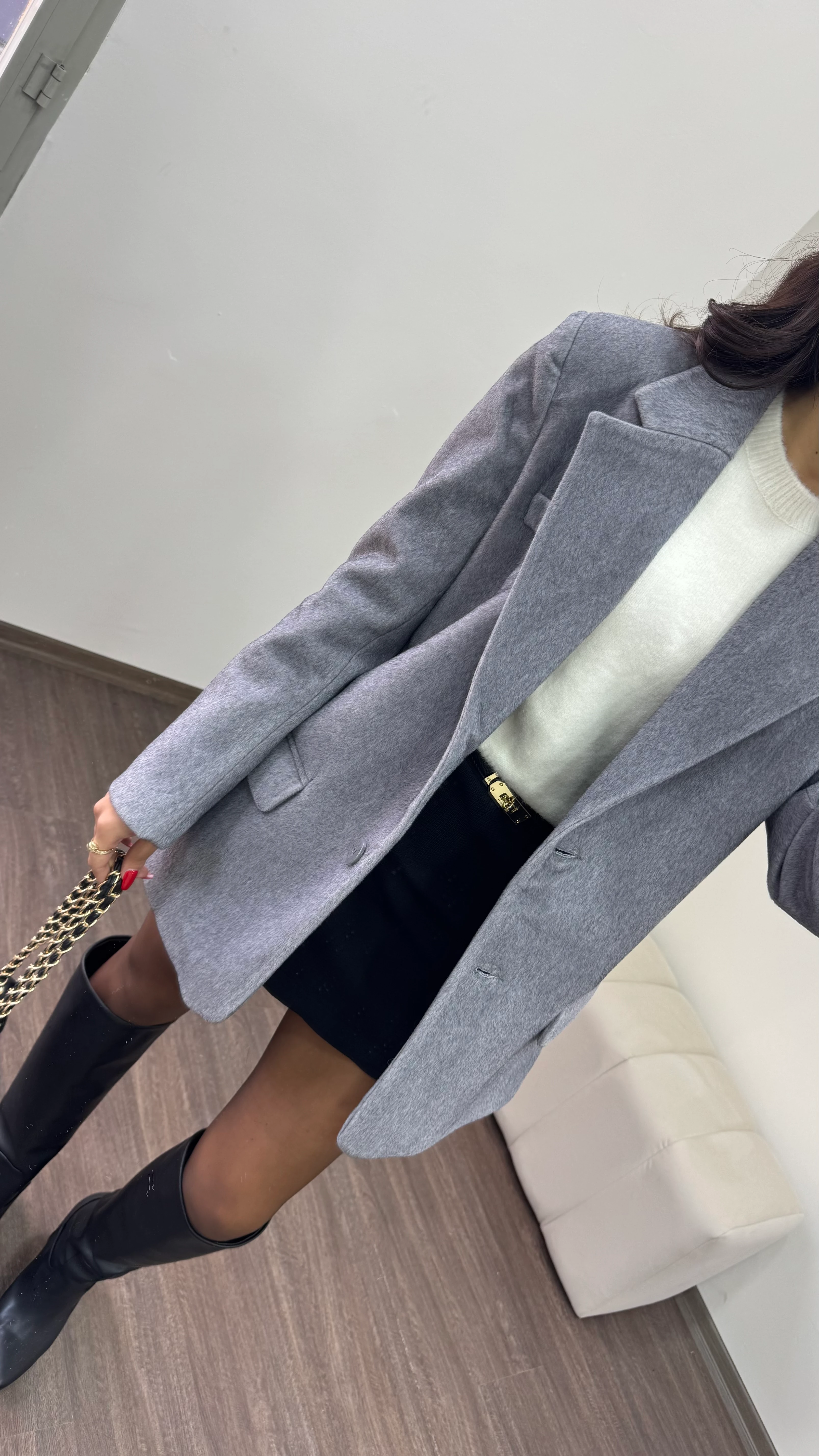 Kadın Blazer Kesim Kürklü Ceket