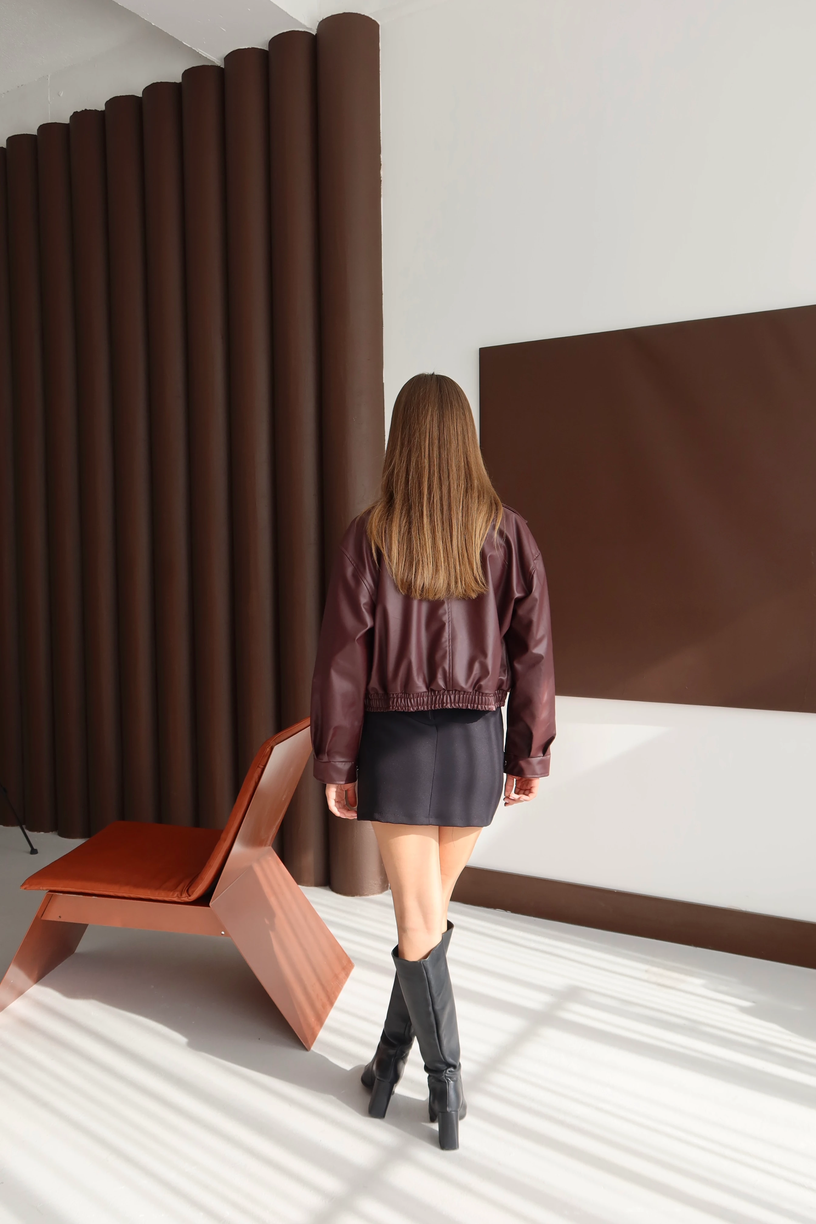 Kadın Bomber Deri Ceket