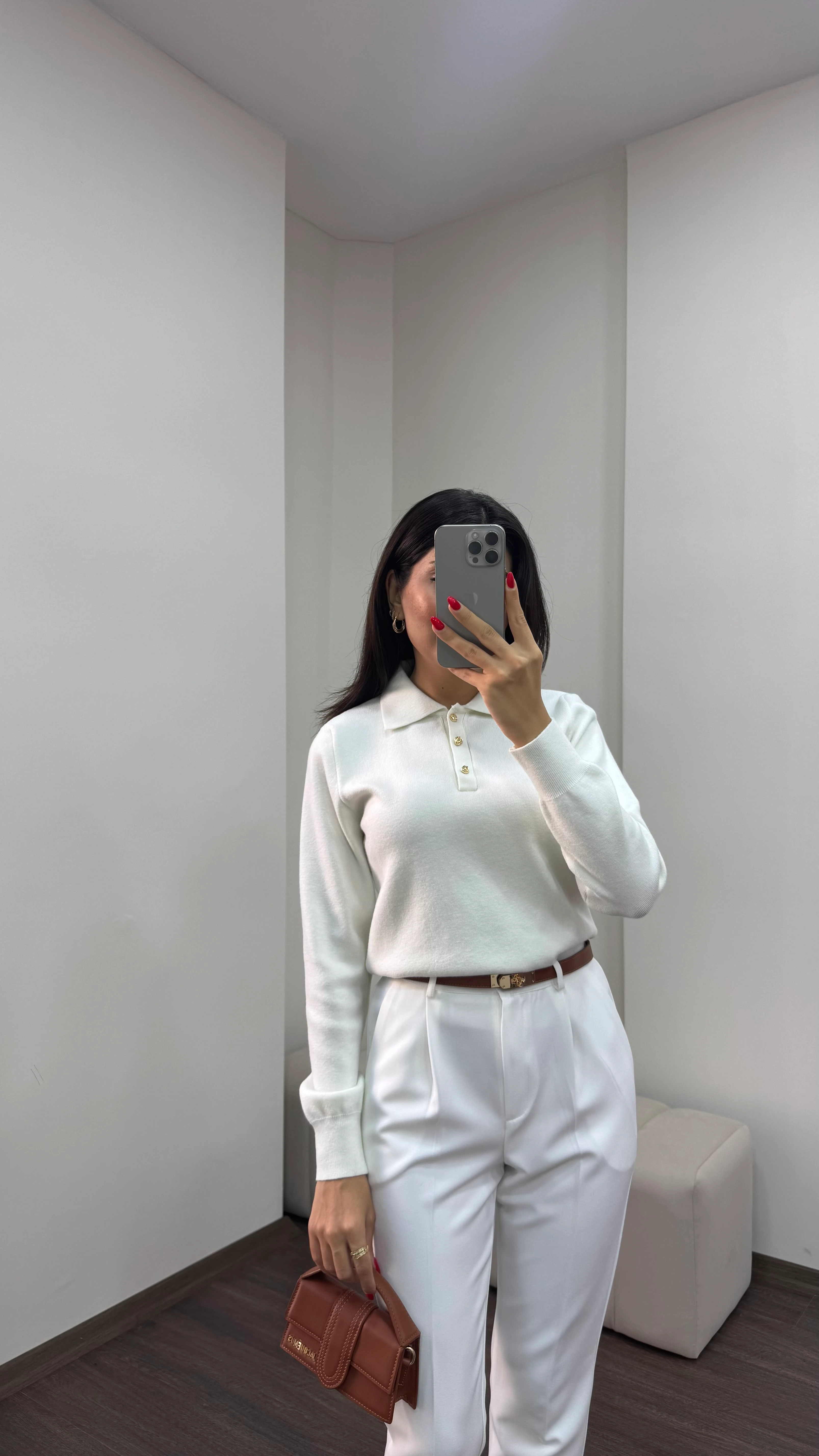 Kadın Polo Yaka Uzun Kol Triko