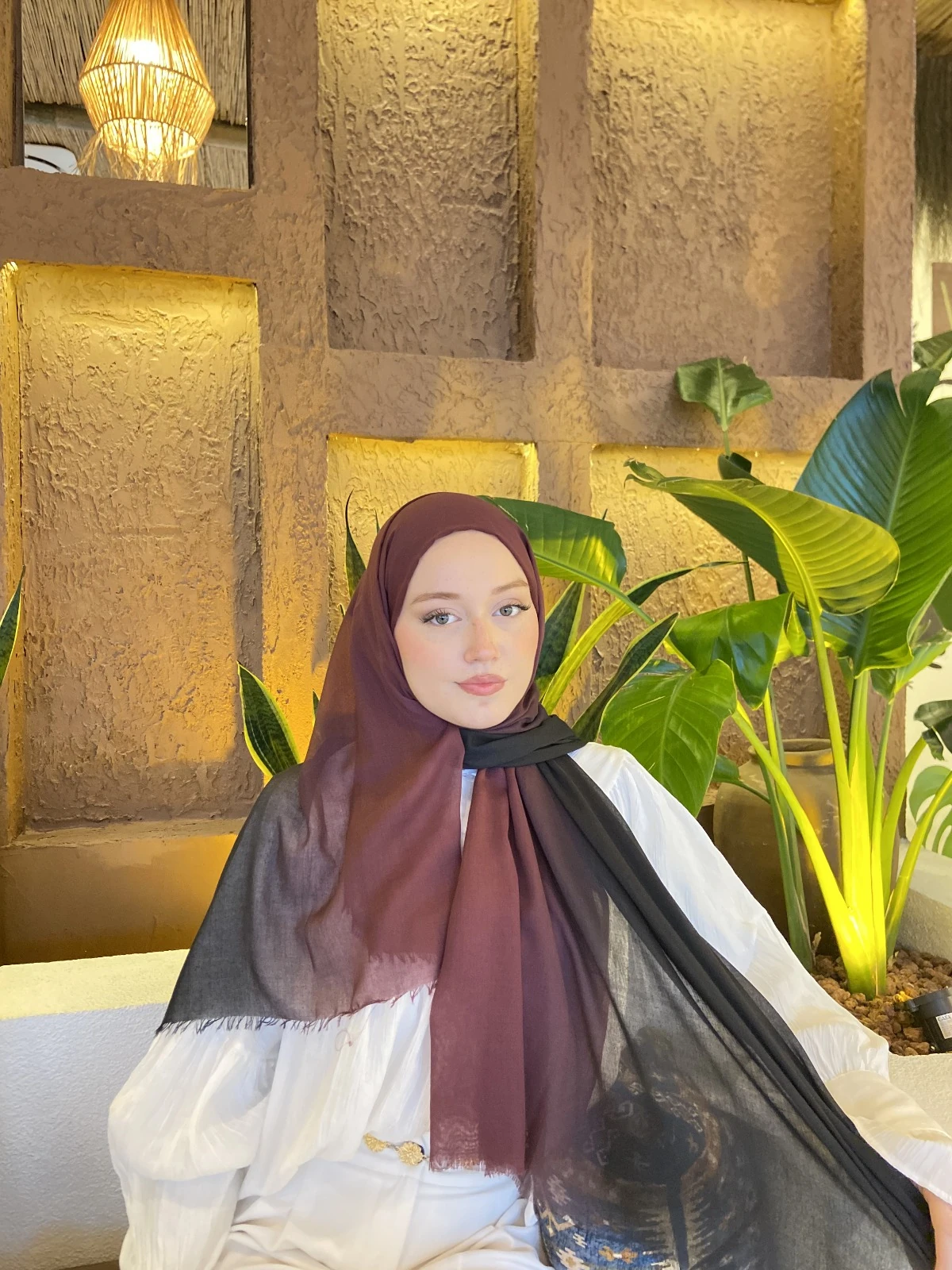 Degrade Pamuk Şal Karanfil