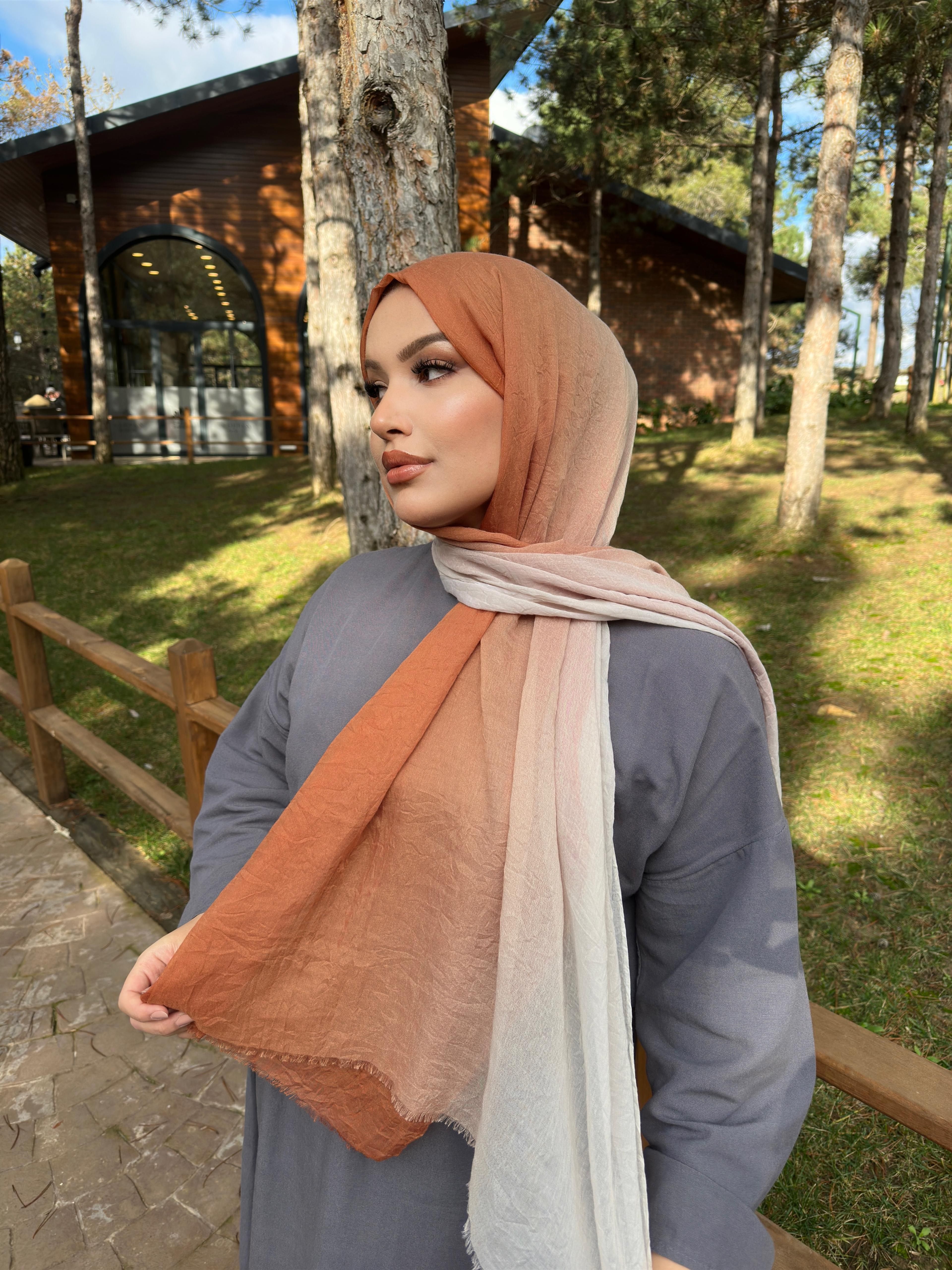 Konfor Degrade Şal Serisi - Konfor Degrade Soft Turuncu