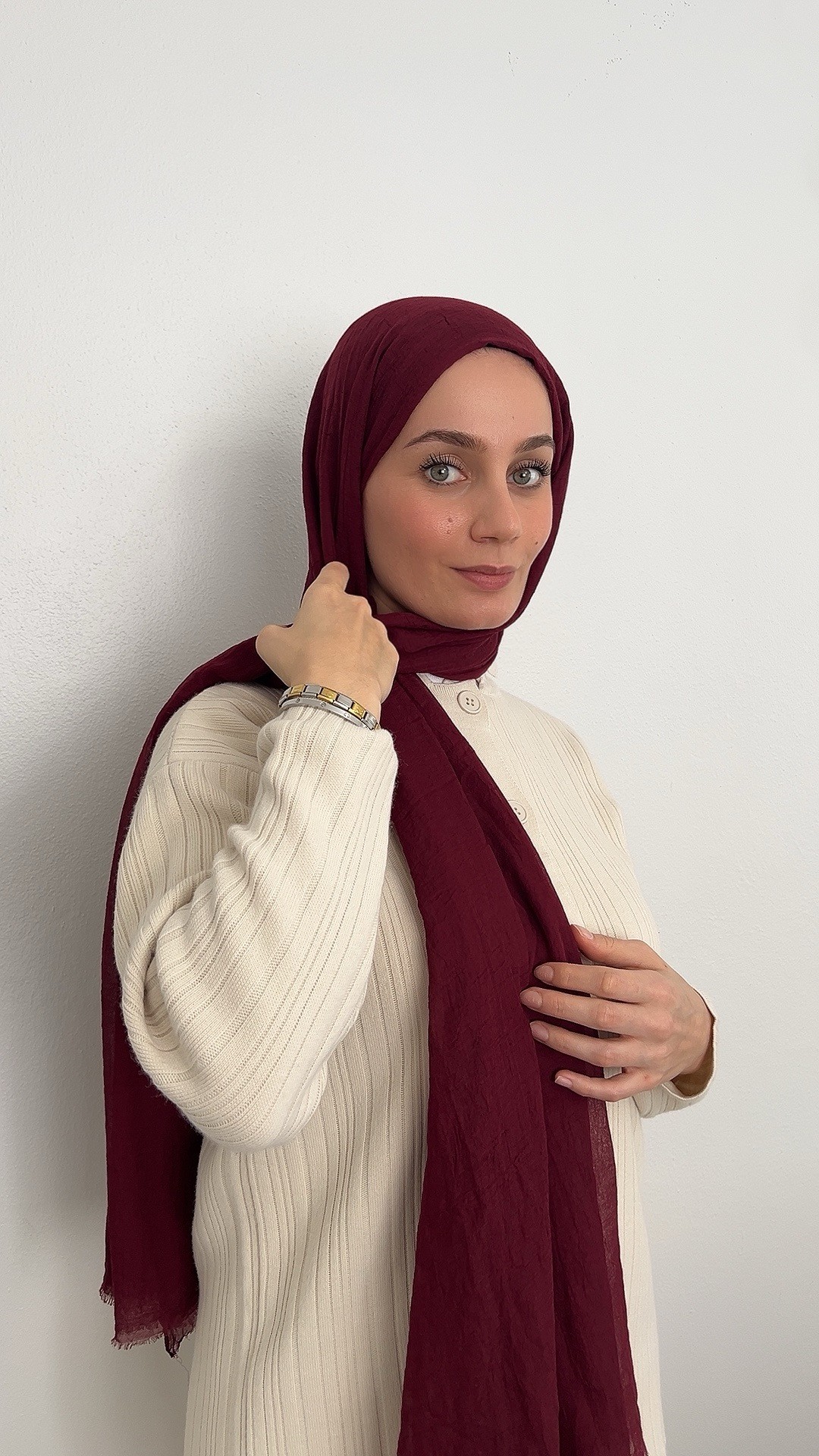  Konfor Şal - Bordo Konfor Şal