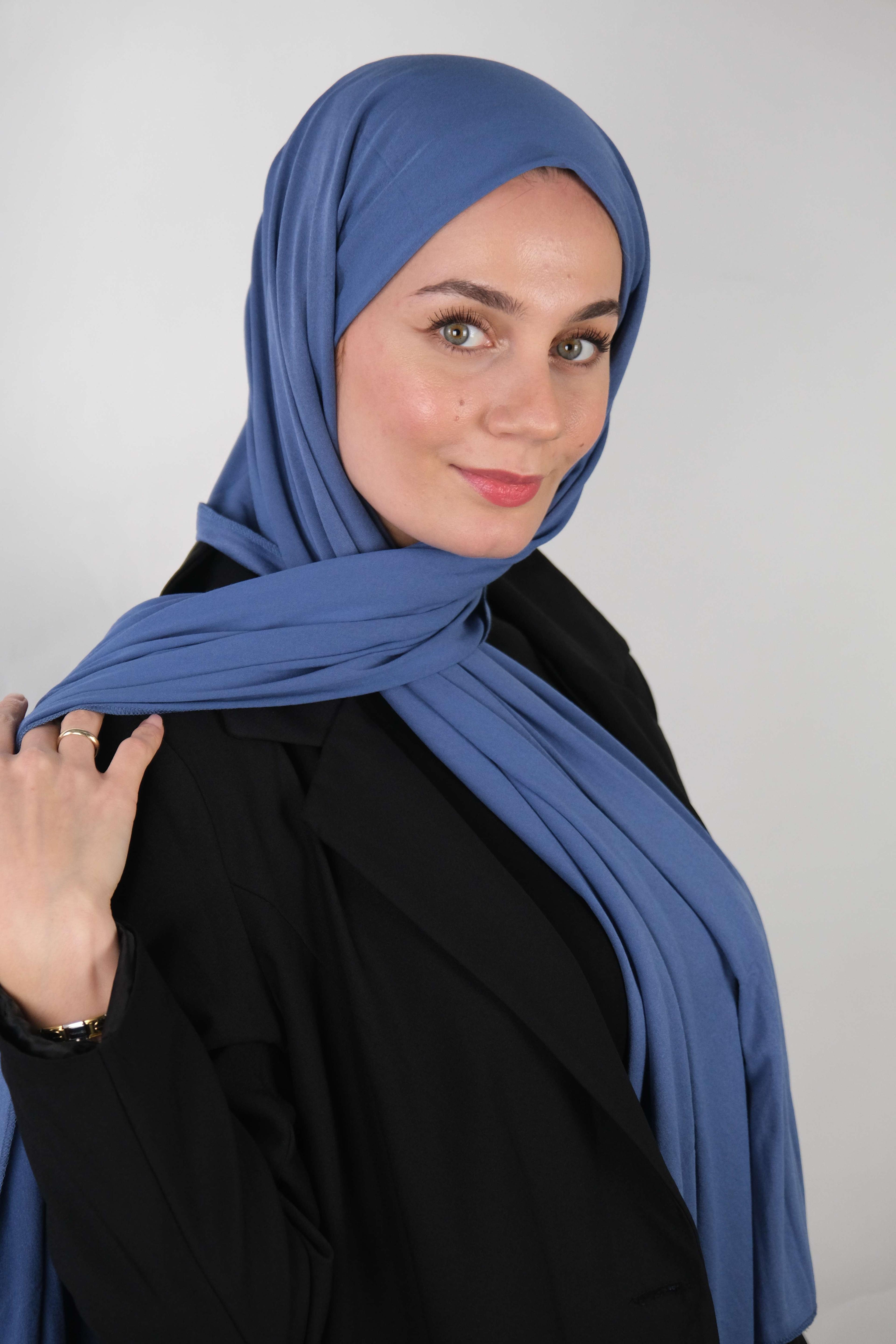 Penye Şal - Kot Mavi Penye Şal
