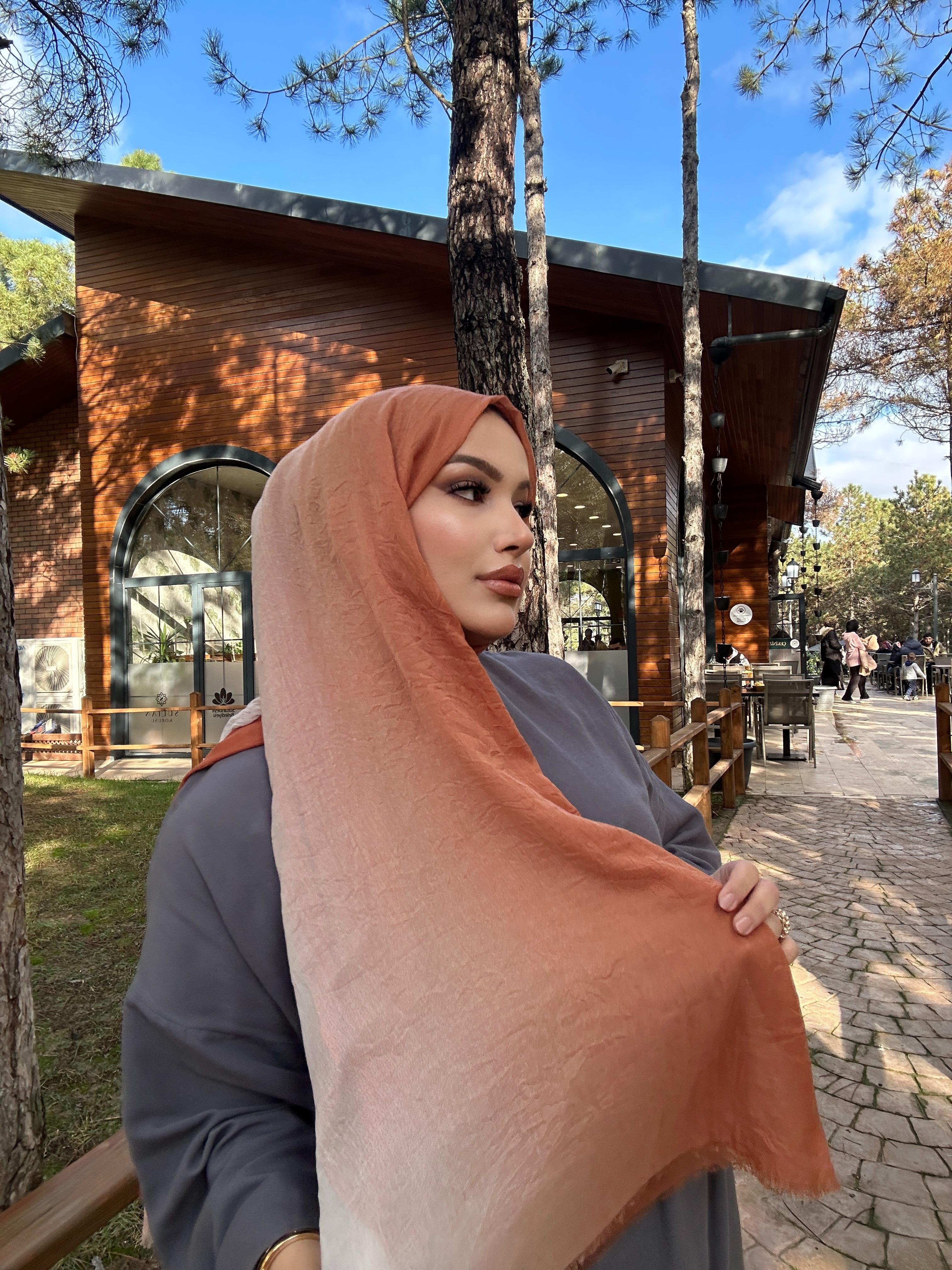 Konfor Degrade Şal Serisi - Konfor Degrade Soft Turuncu