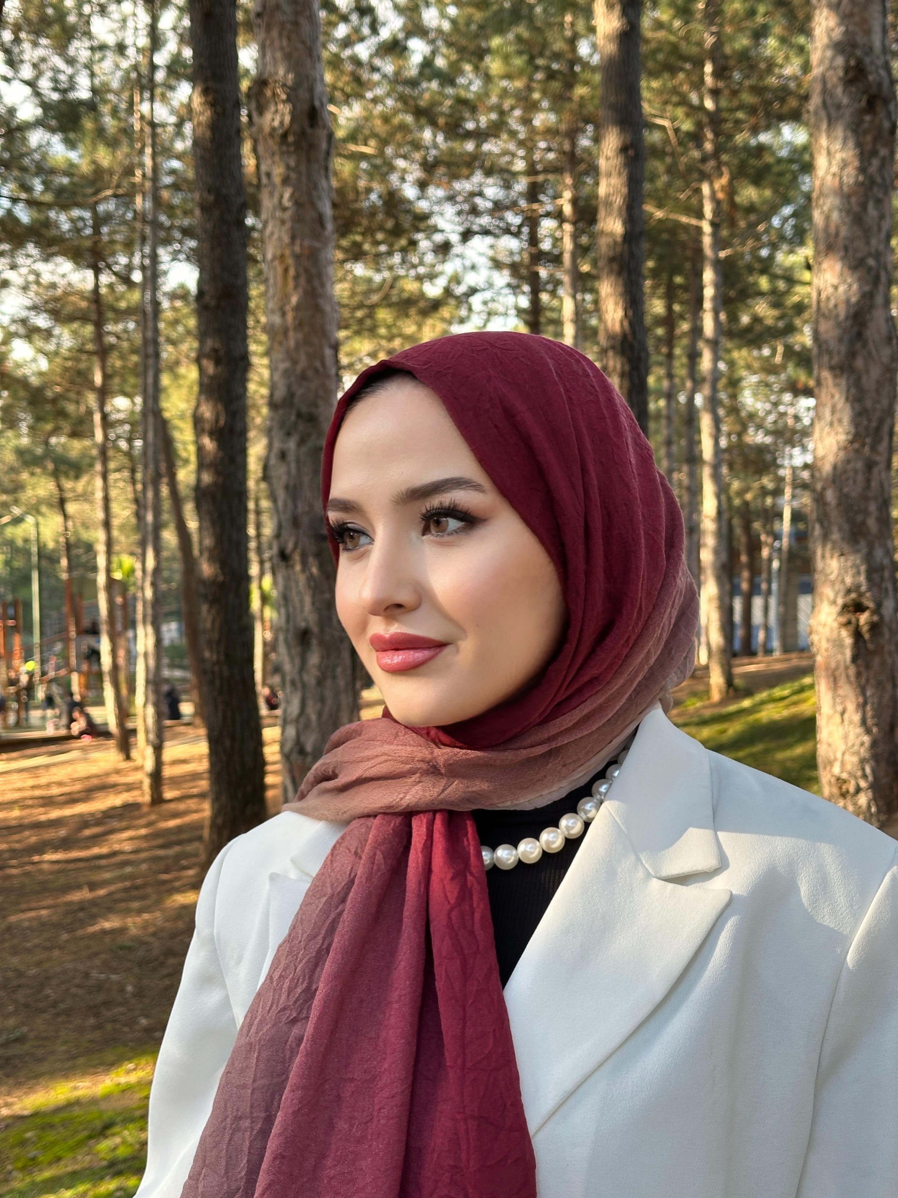 Konfor Degrade Şal Serisi - Konfor Degrade Bordo