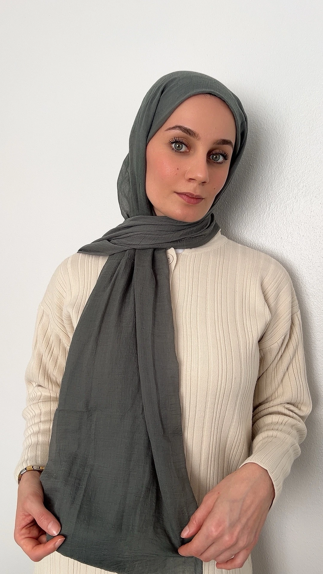  Konfor Şal - Haki Yeşil Konfor Şal