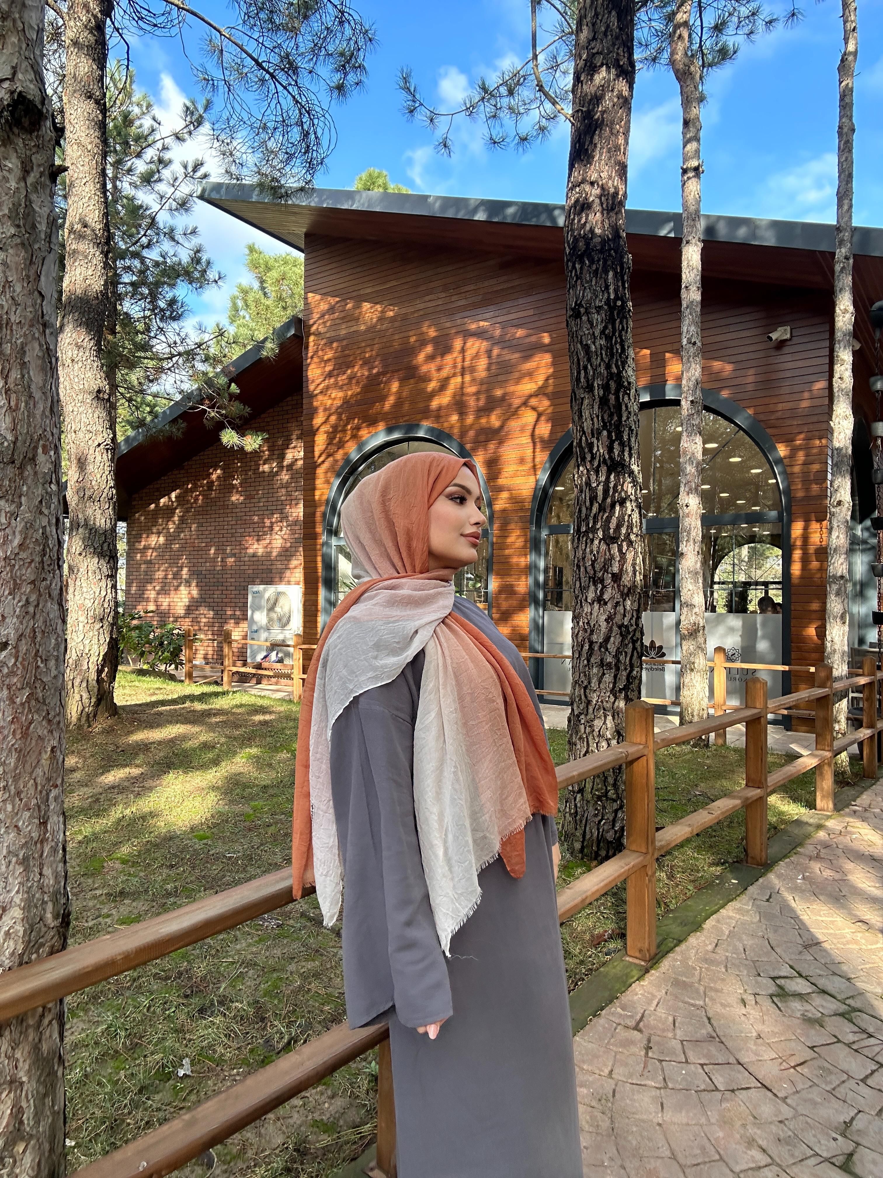 Konfor Degrade Şal Serisi - Konfor Degrade Soft Turuncu