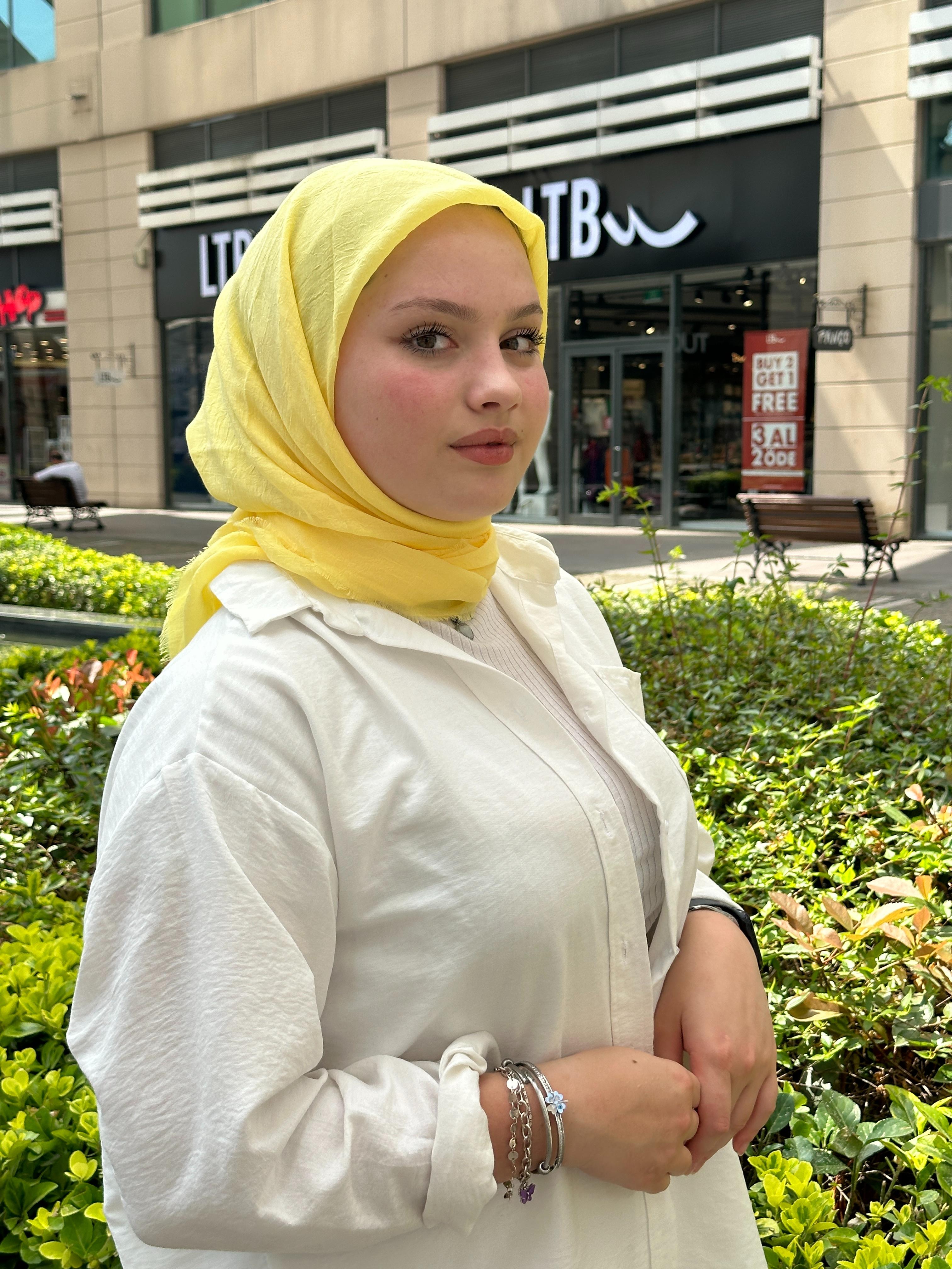 Konfor Eşarp - Sarı Konfor Eşarp