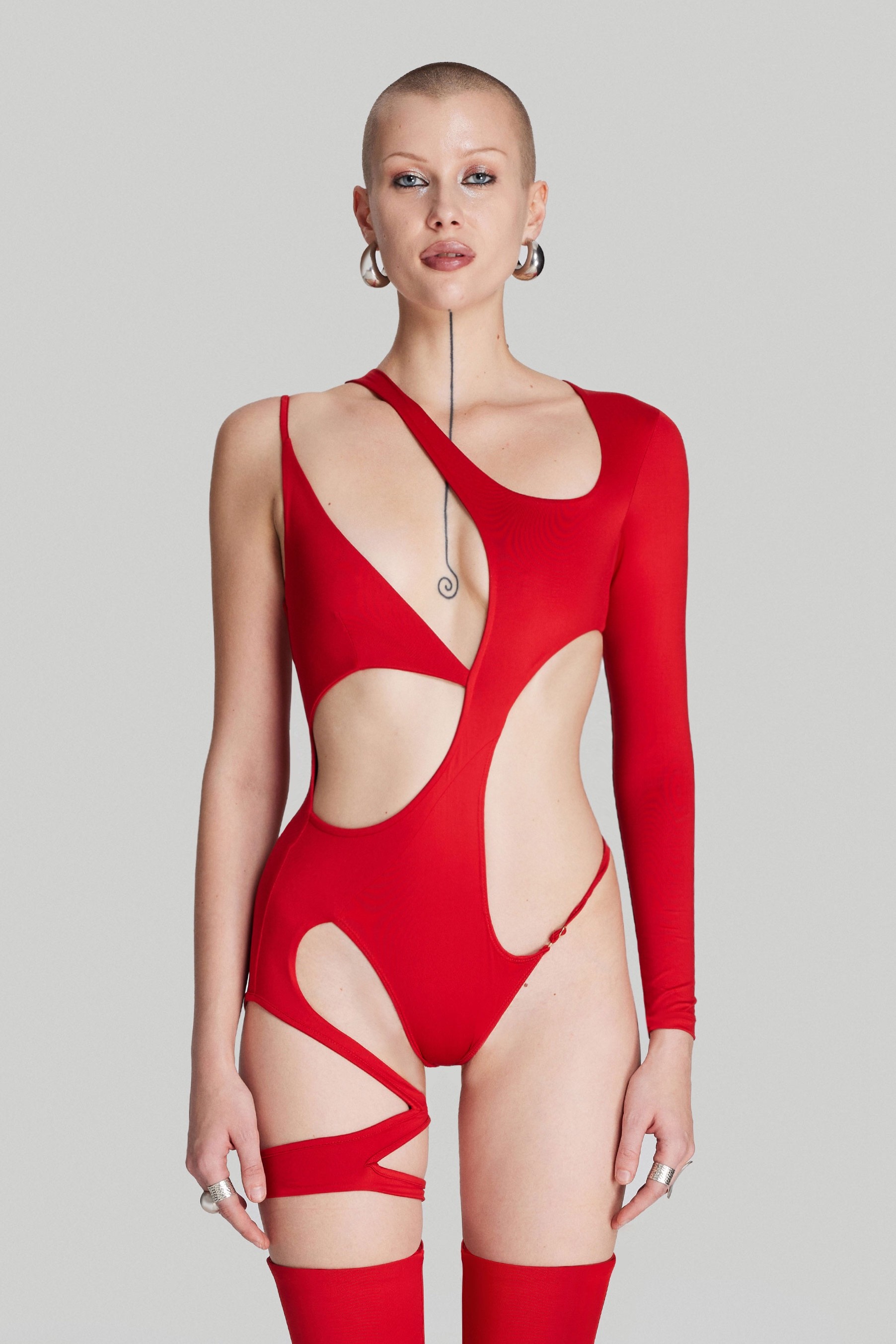 Trinity Bodysuit - Kırmızı