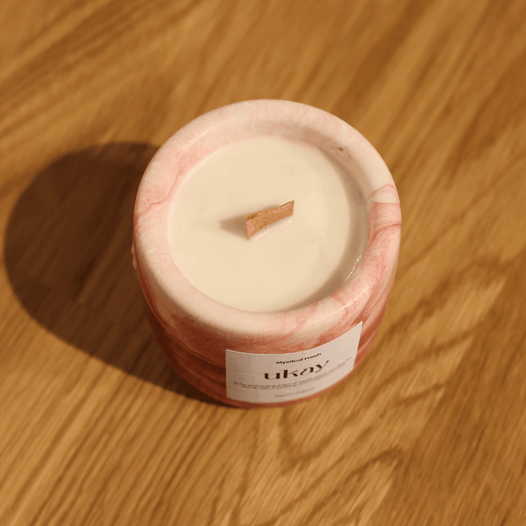 Marble Kırmızı Mum