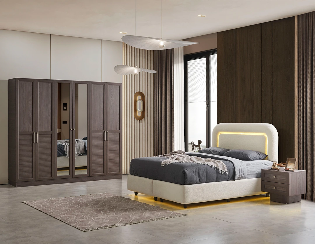 Liva Ceviz Yatak Odası