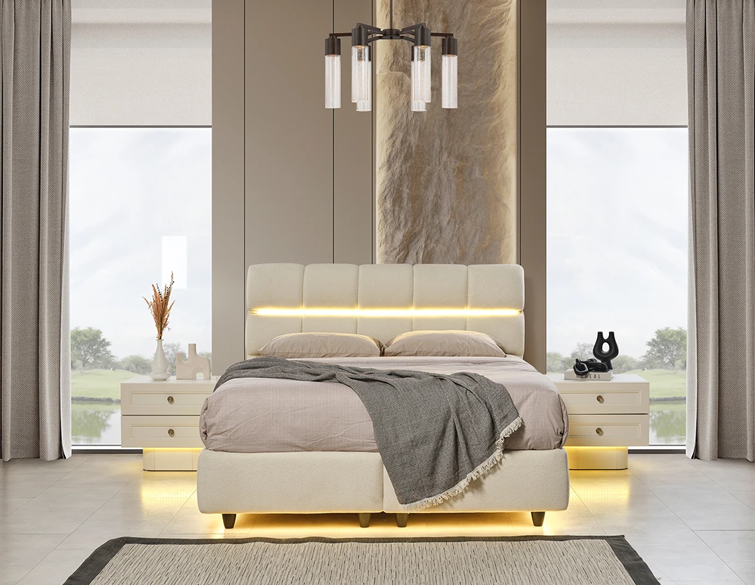 Liva Krem Yatak Odası