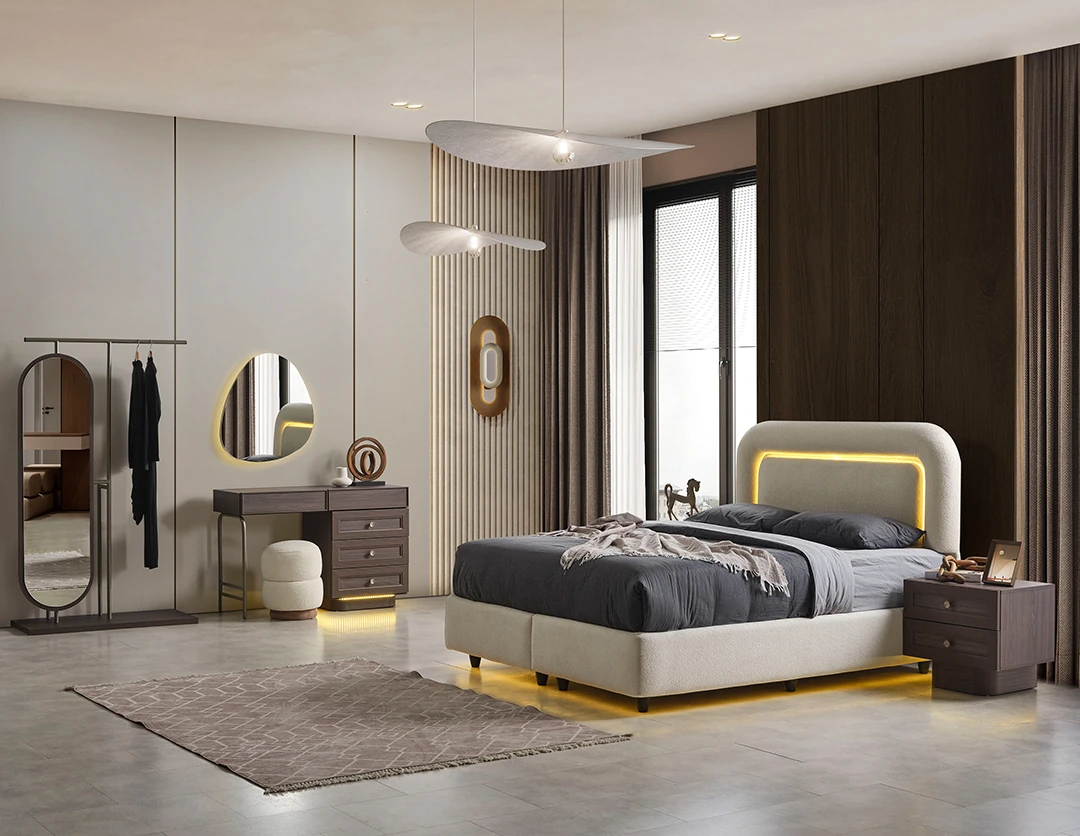 Liva Ceviz Yatak Odası