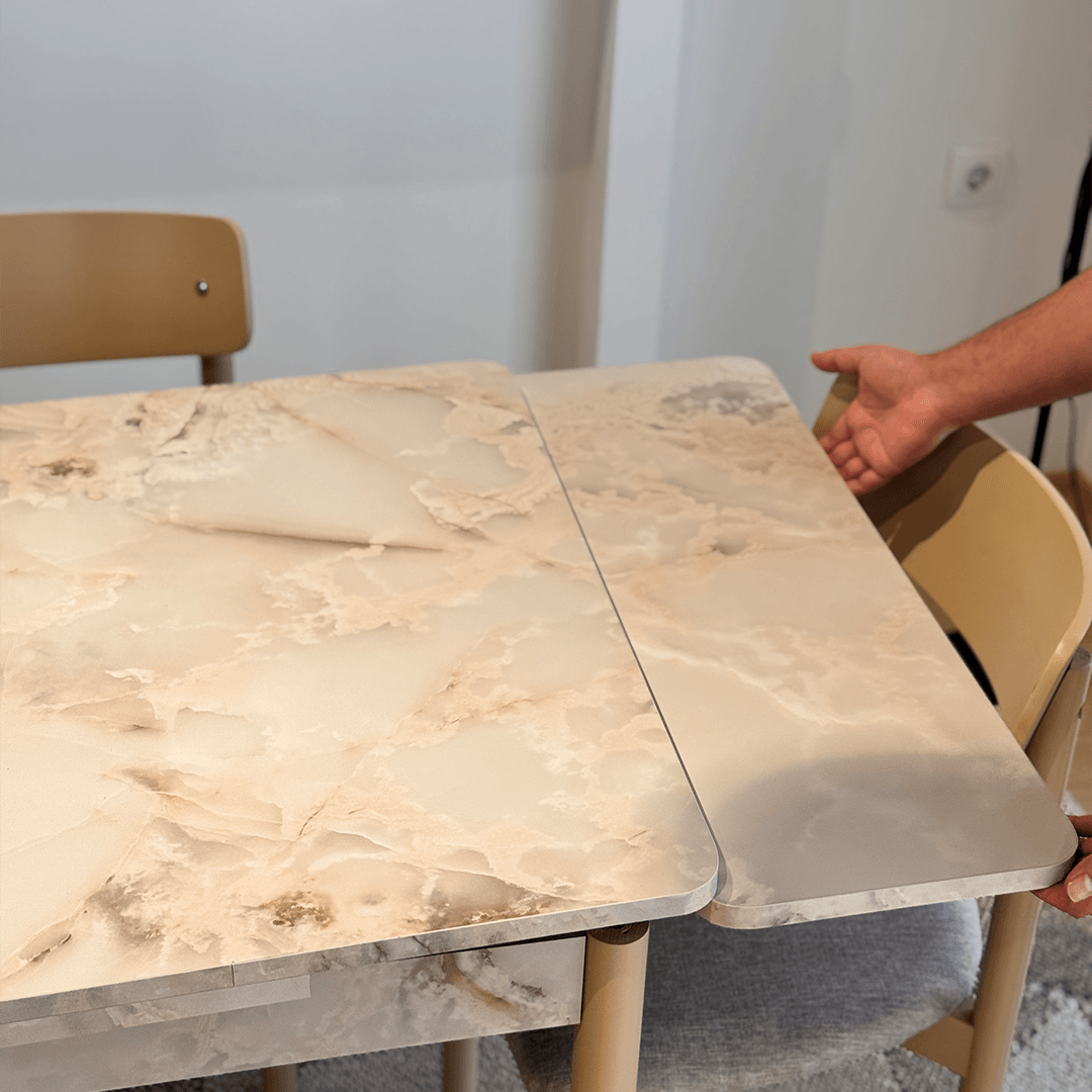 Flam Marble Yandan Açılır Masa Takımı