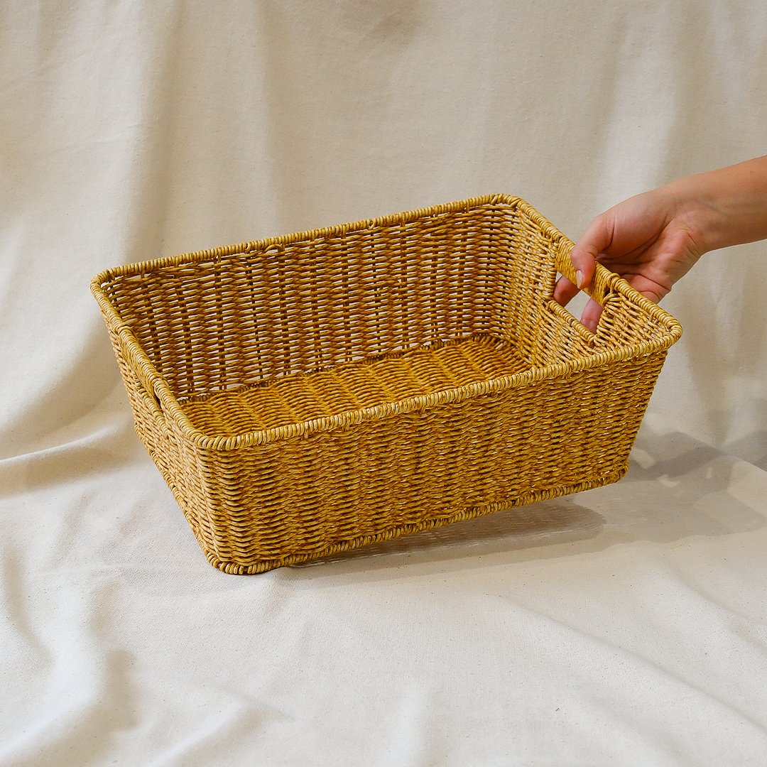Moa Rattan Dikdörtgen Sepet/Düzenleyici/Organizer