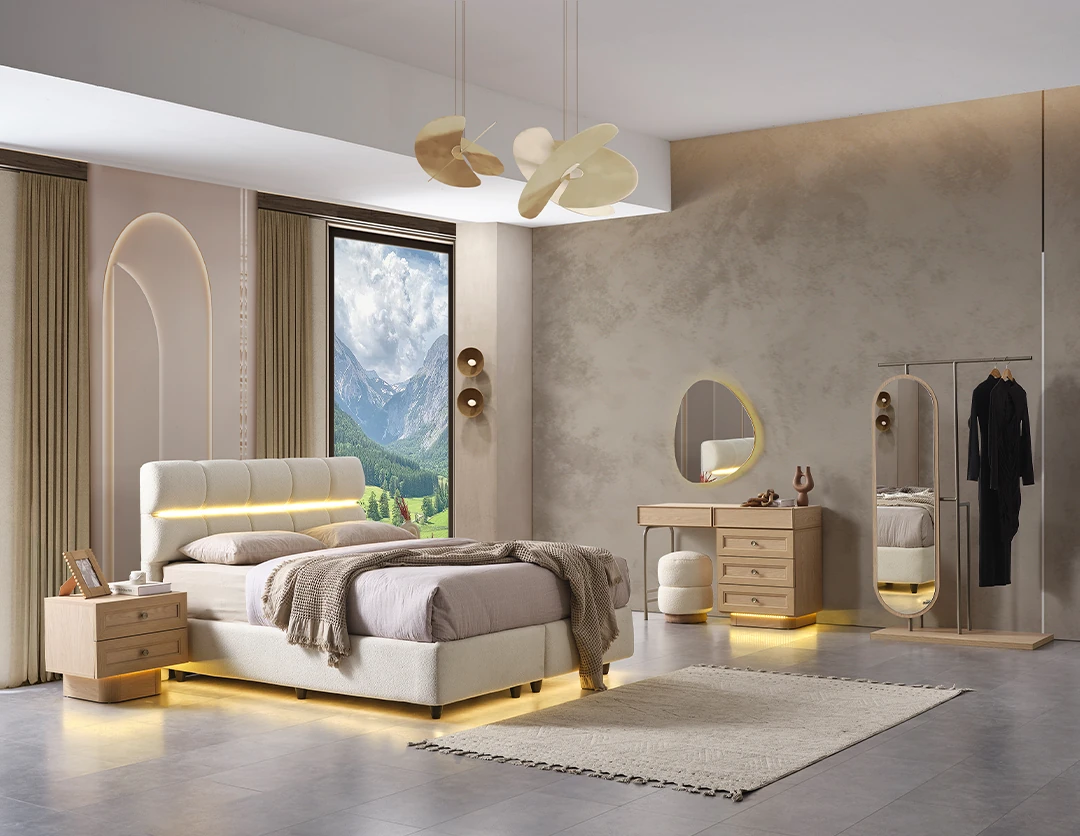 Liva Meşe Yatak Odası