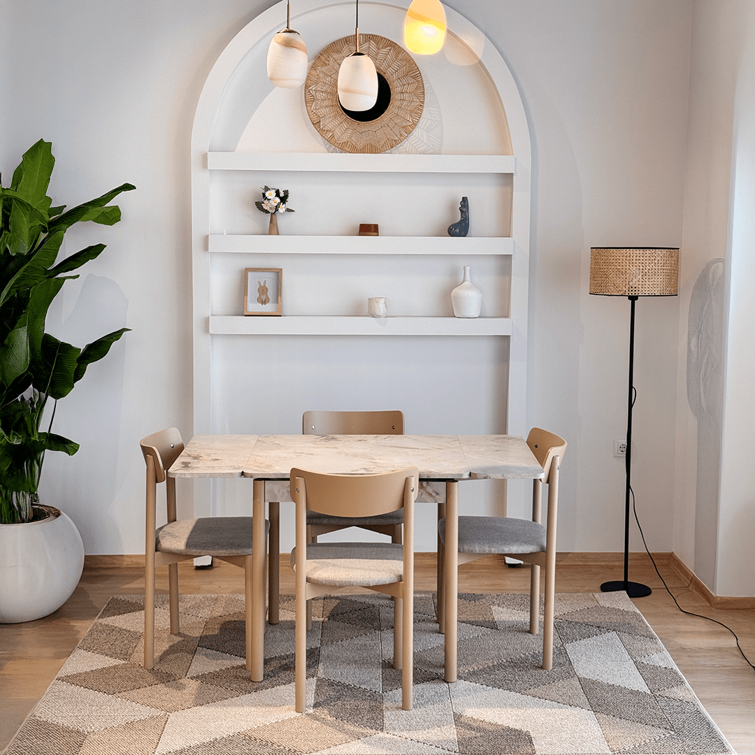Flam Marble Yandan Açılır Masa Takımı