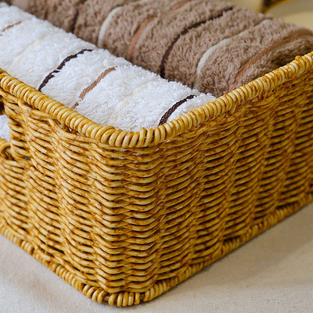 Moa Rattan Dikdörtgen Sepet/Düzenleyici/Organizer