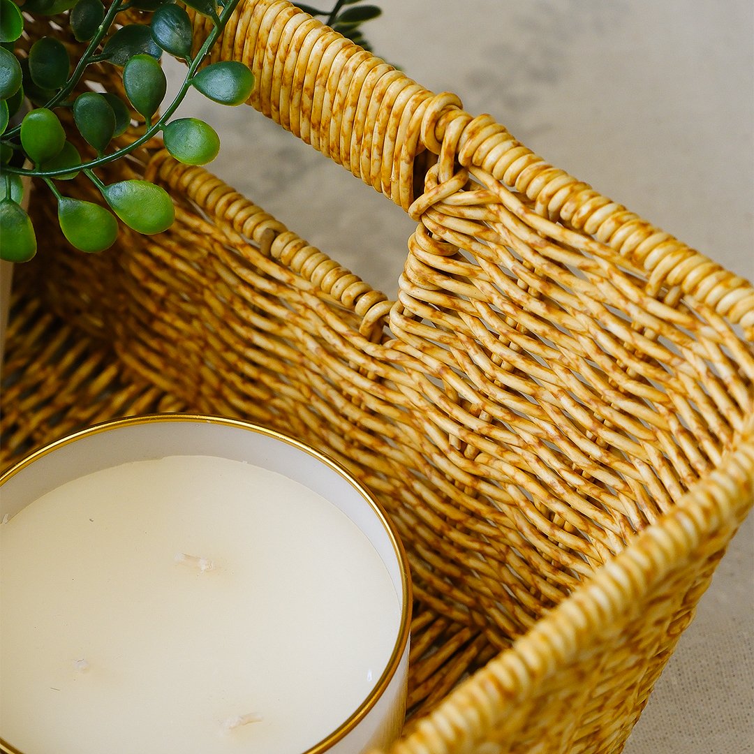 Moa Rattan Dikdörtgen Sepet/Düzenleyici/Organizer