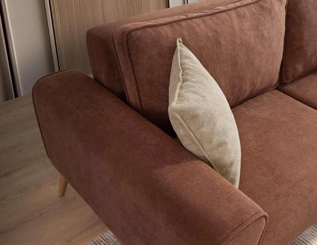 Molde Sütlü Kahve Üçlü Kanepe