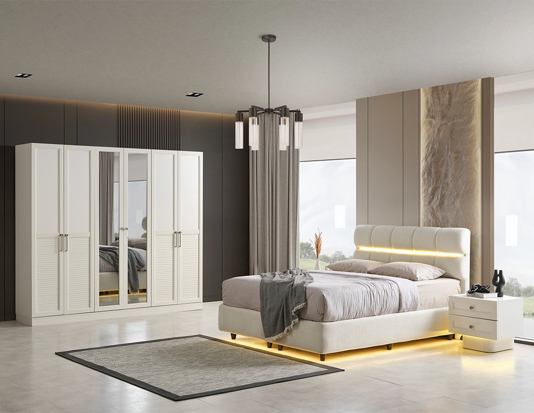 Liva Krem Yatak Odası