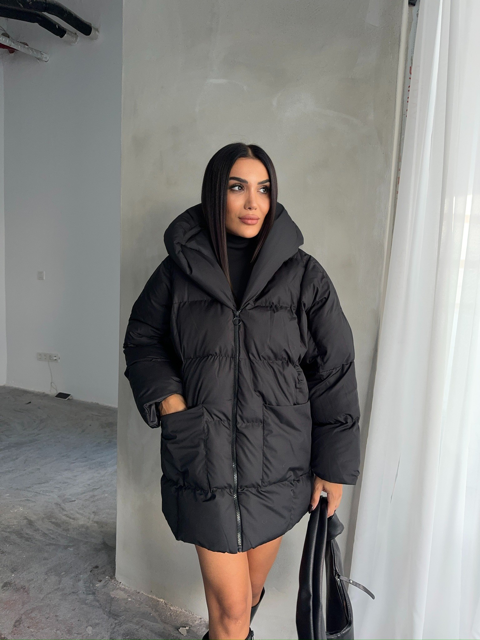 Oversize Yarasa Şişme Mont