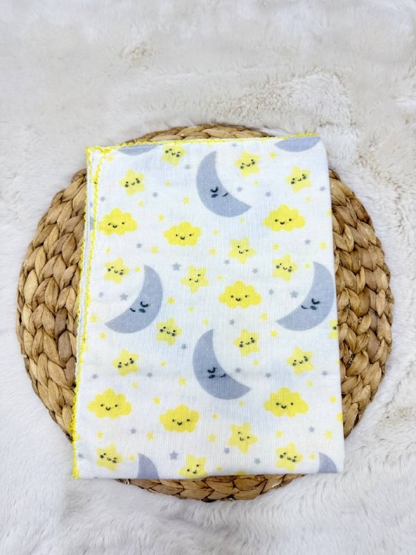 80*90 Cm Desenli Pazen Kundak Battaniye - SARI