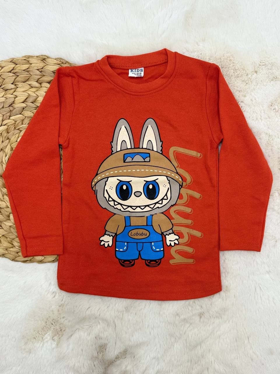 5-10 Yaş Labubu Baskılı Erkek Sweatshirt - TURUNCU