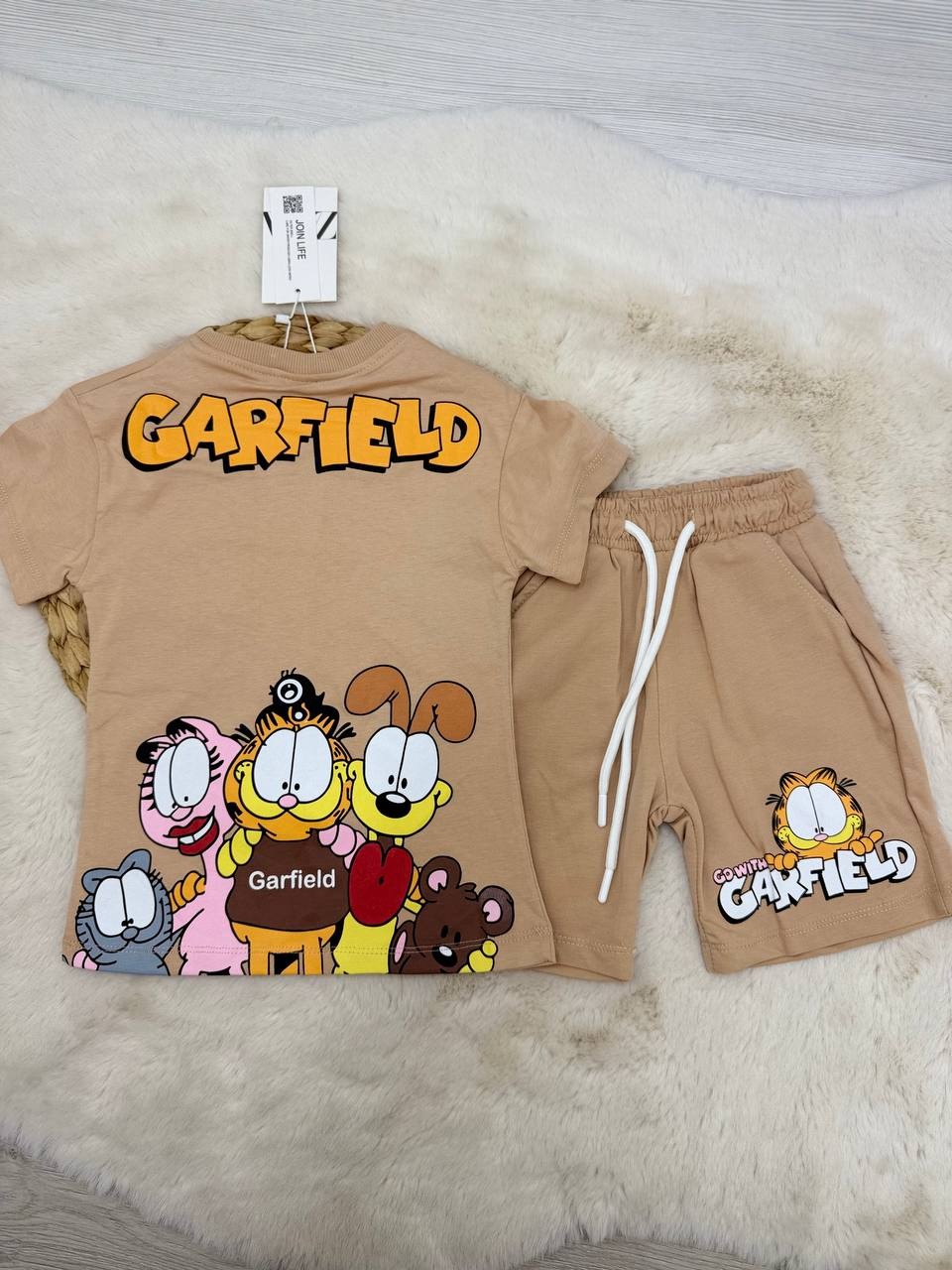 3-8 Yaş Garfield Desenli Kompak Takım