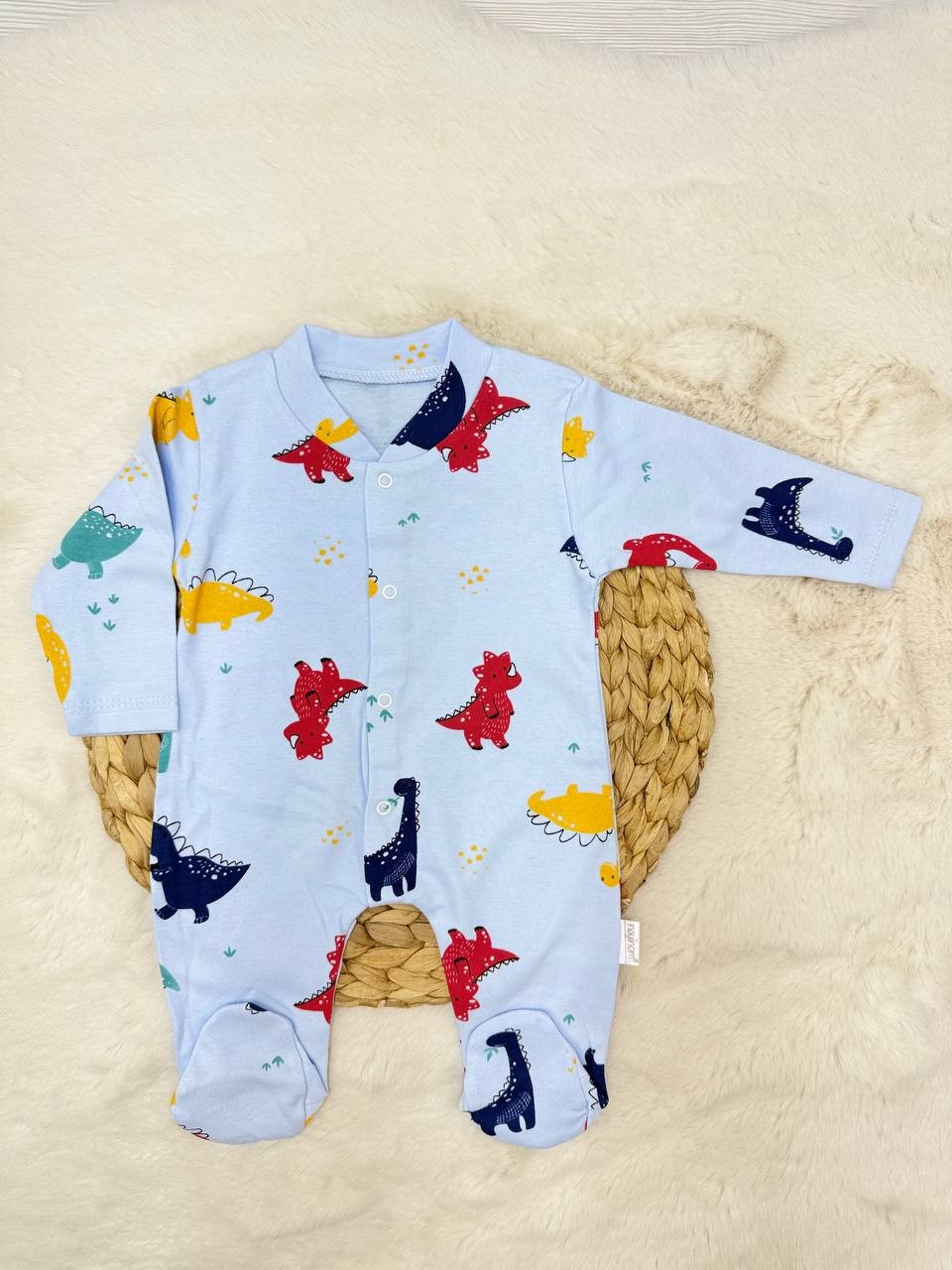 1-6 Ay Dinazor Baskılı Patikli Tulum