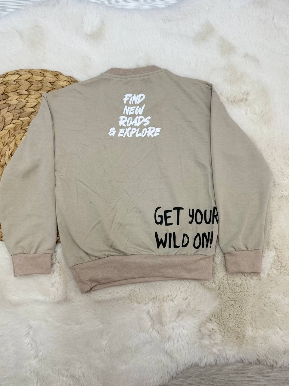 4-8 Yaş Ön Arka Baskılı Erkek Sweatshirt