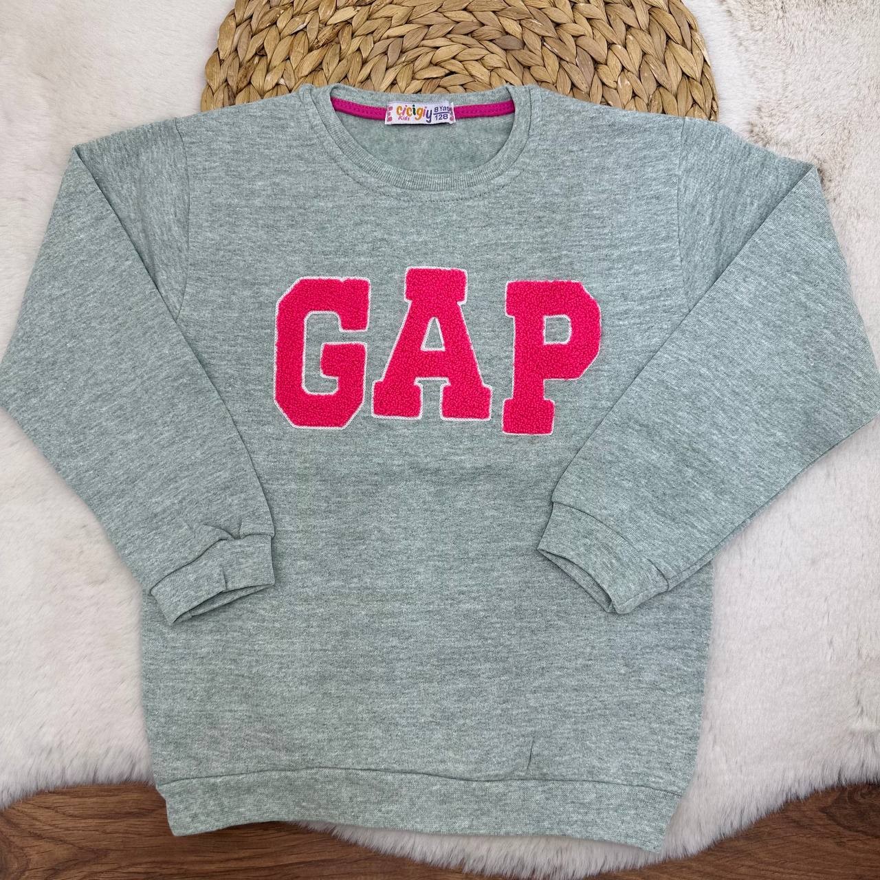 8-12 Yaş GAP Nakışlı 2 İp Şardonlu Sweatshirt