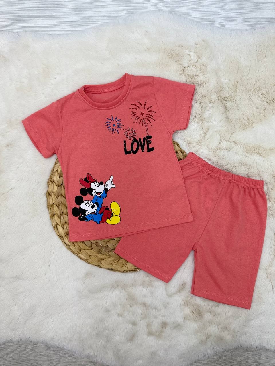 1-3 Yaş Love Minnie Baskılı Penye Takım - SOMON