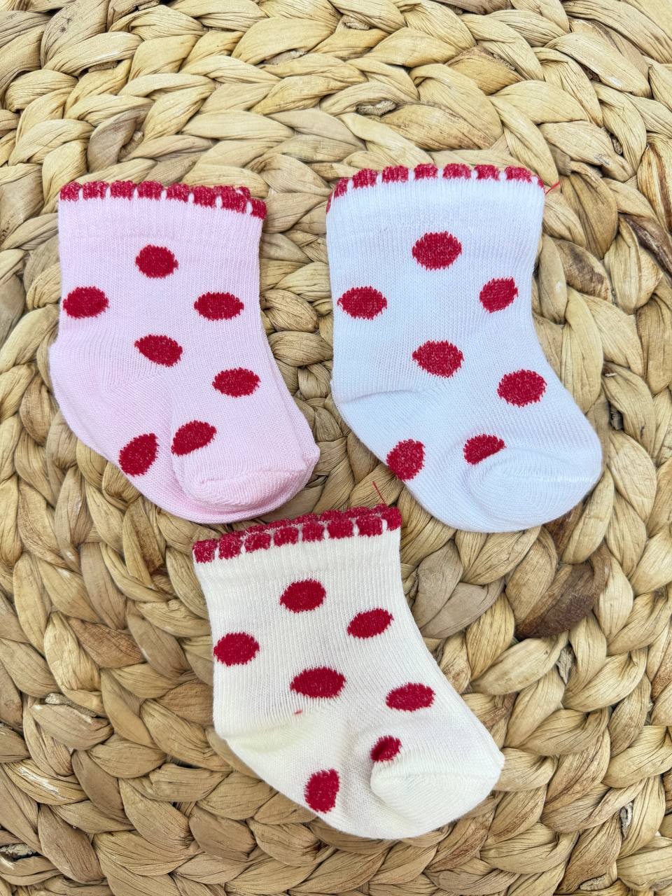 0-6 Ay Bebek 3'lü Çorap-NEW - SÜTLÜ KAHVE
