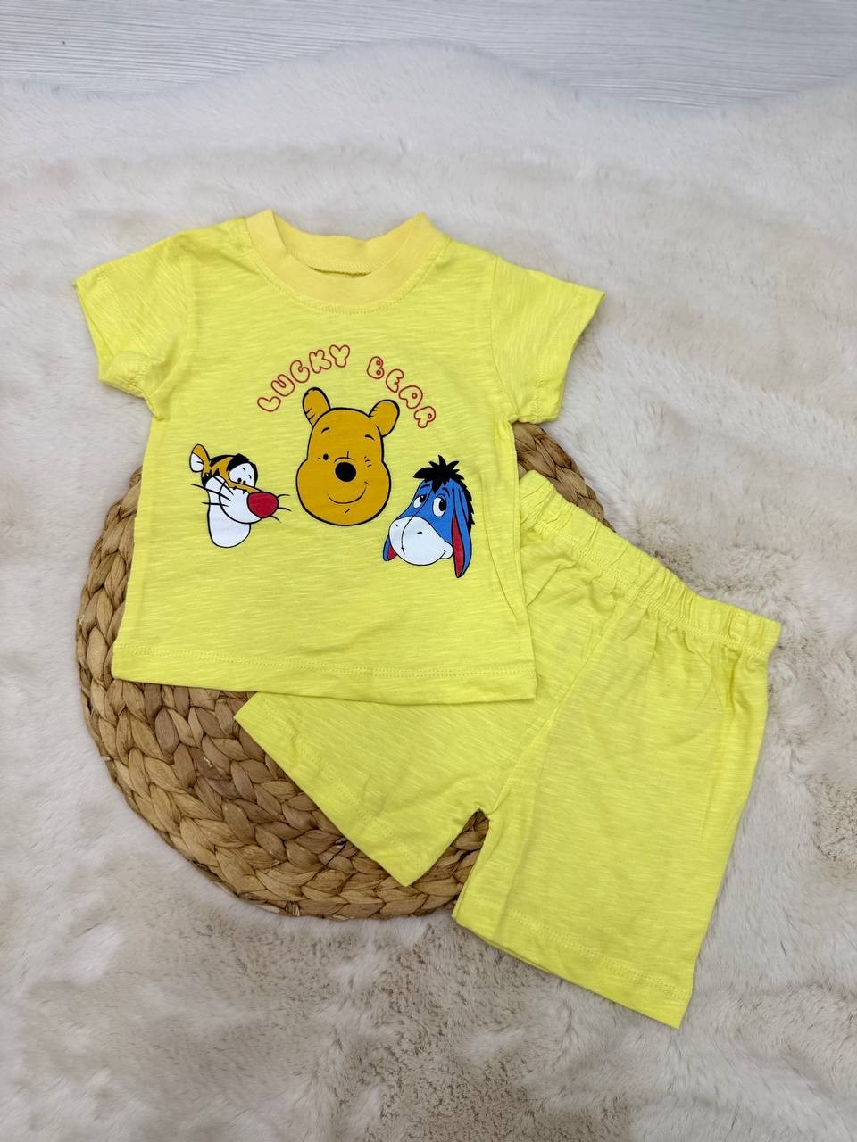 6-24 Ay Lucky Bear Desenli Takım - SARI