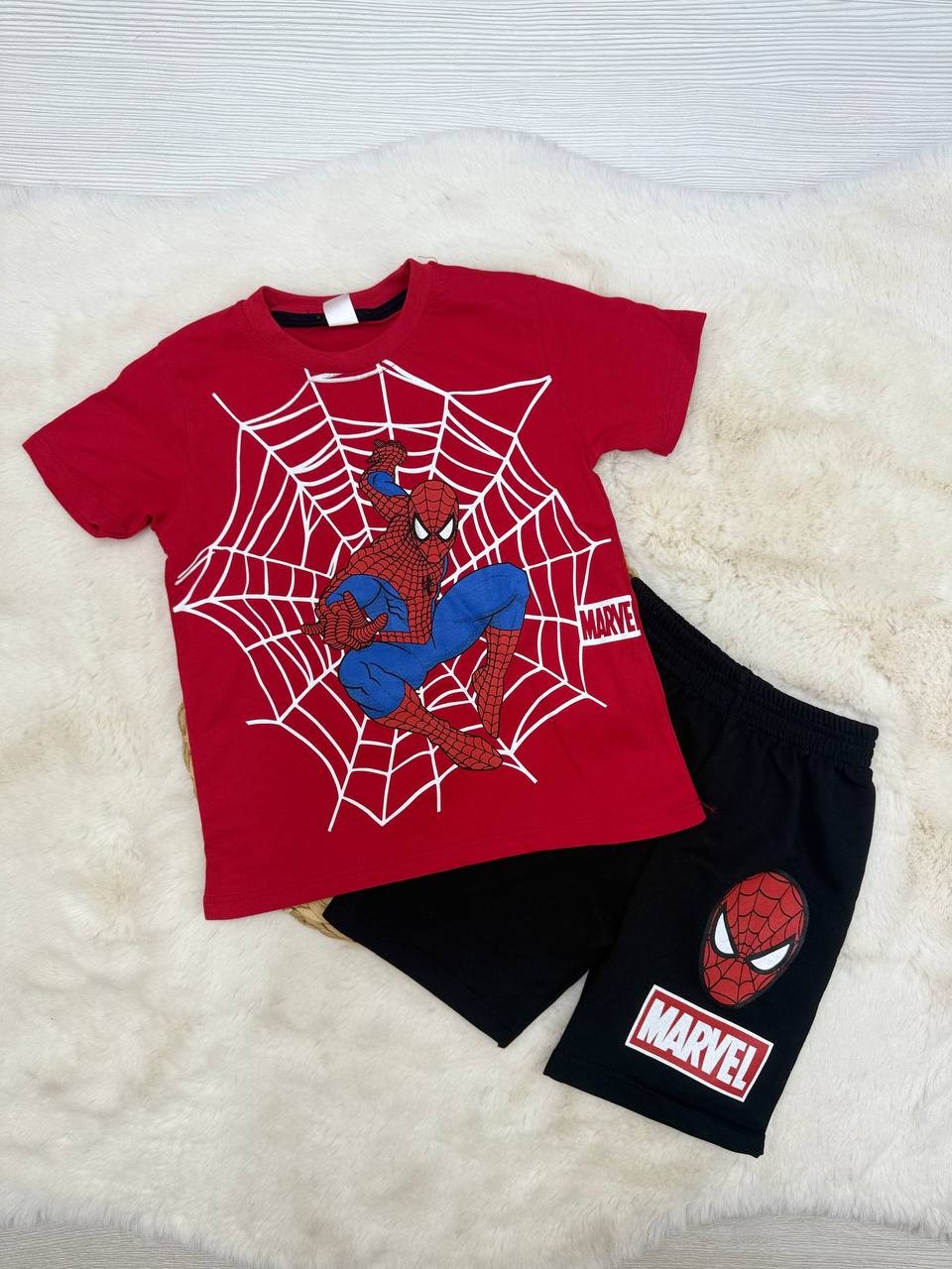 2-7 Yaş Marvel Örümcek Adam Takım - KIRMIZI