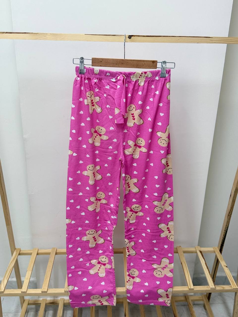 M-6XL Desenli Bayan Pijama - PEMBE