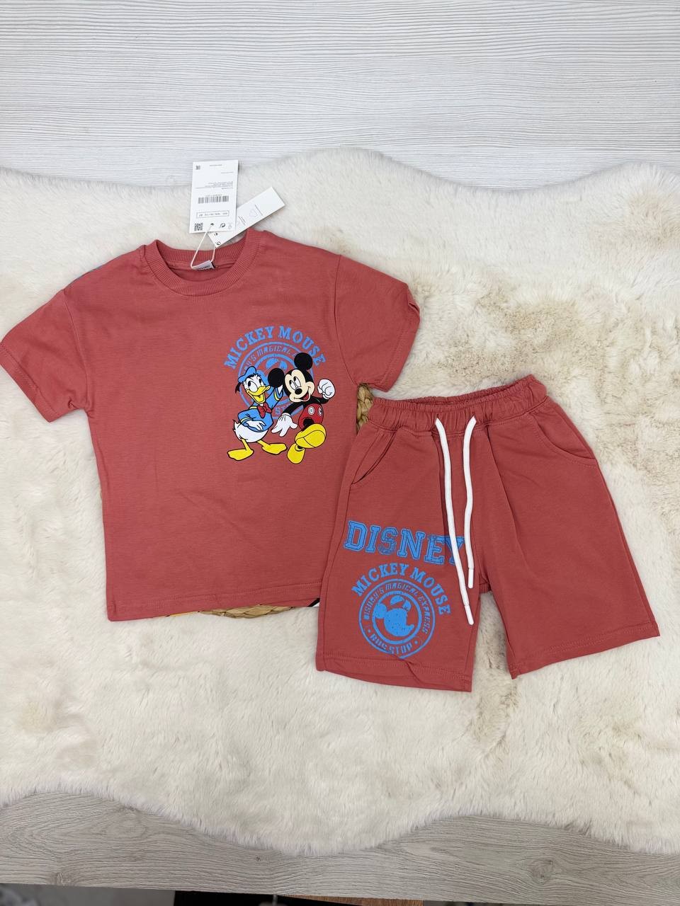 3-8 Yaş Disney Mickey Desenli Kompak Takım - KİREMİT