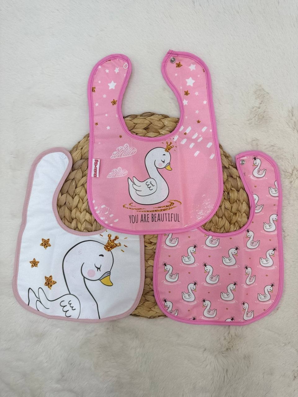 3 lü Baskılı Önlük  - FUŞYA