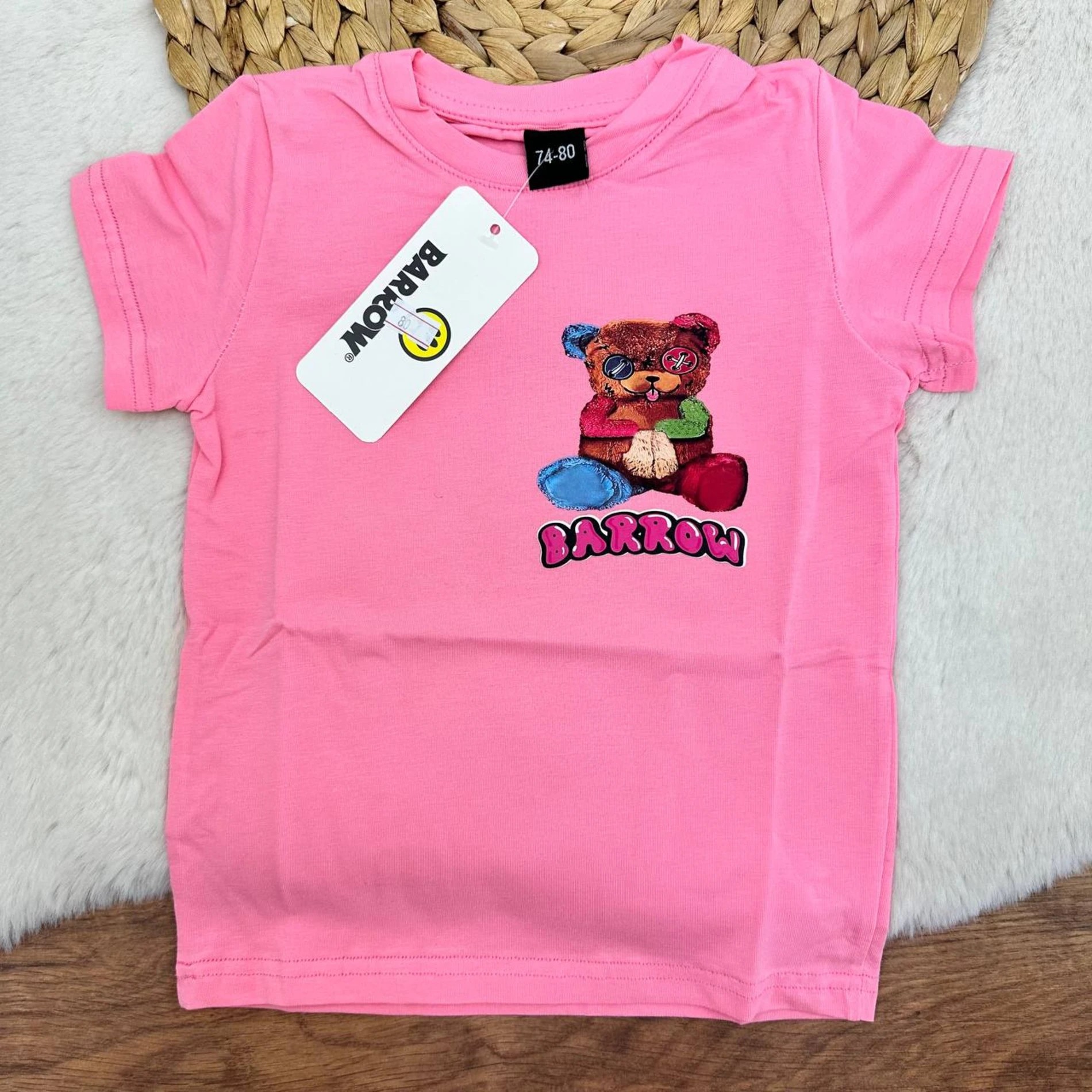 1-14 Yaş B Desenli Muadil T-shirt Pembe